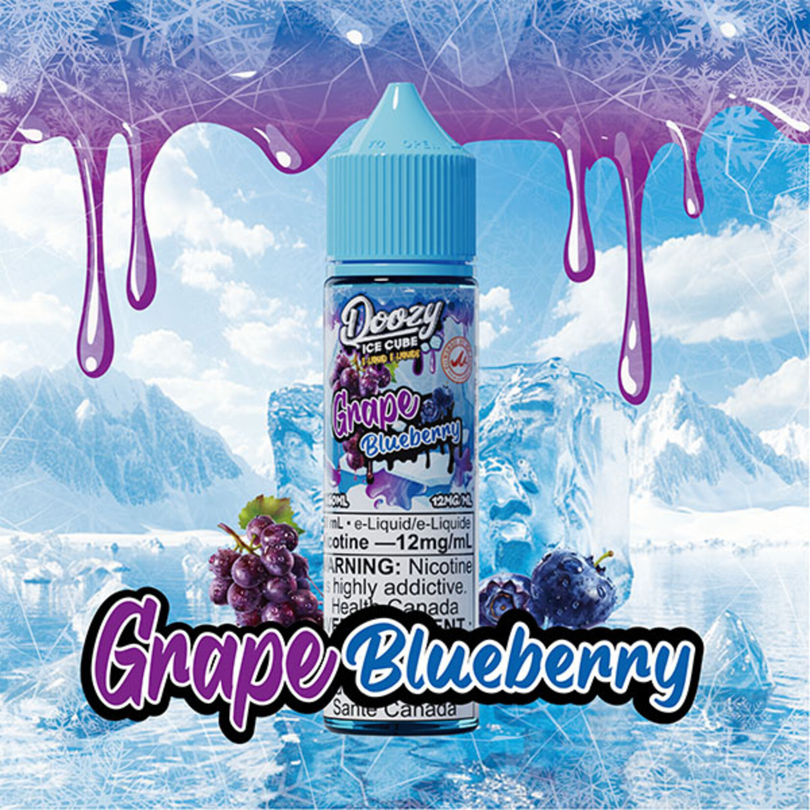 DOOZY DZEI05 - DOOZY ICE CUBE Grape Blueberry E-LIQUID 60ML