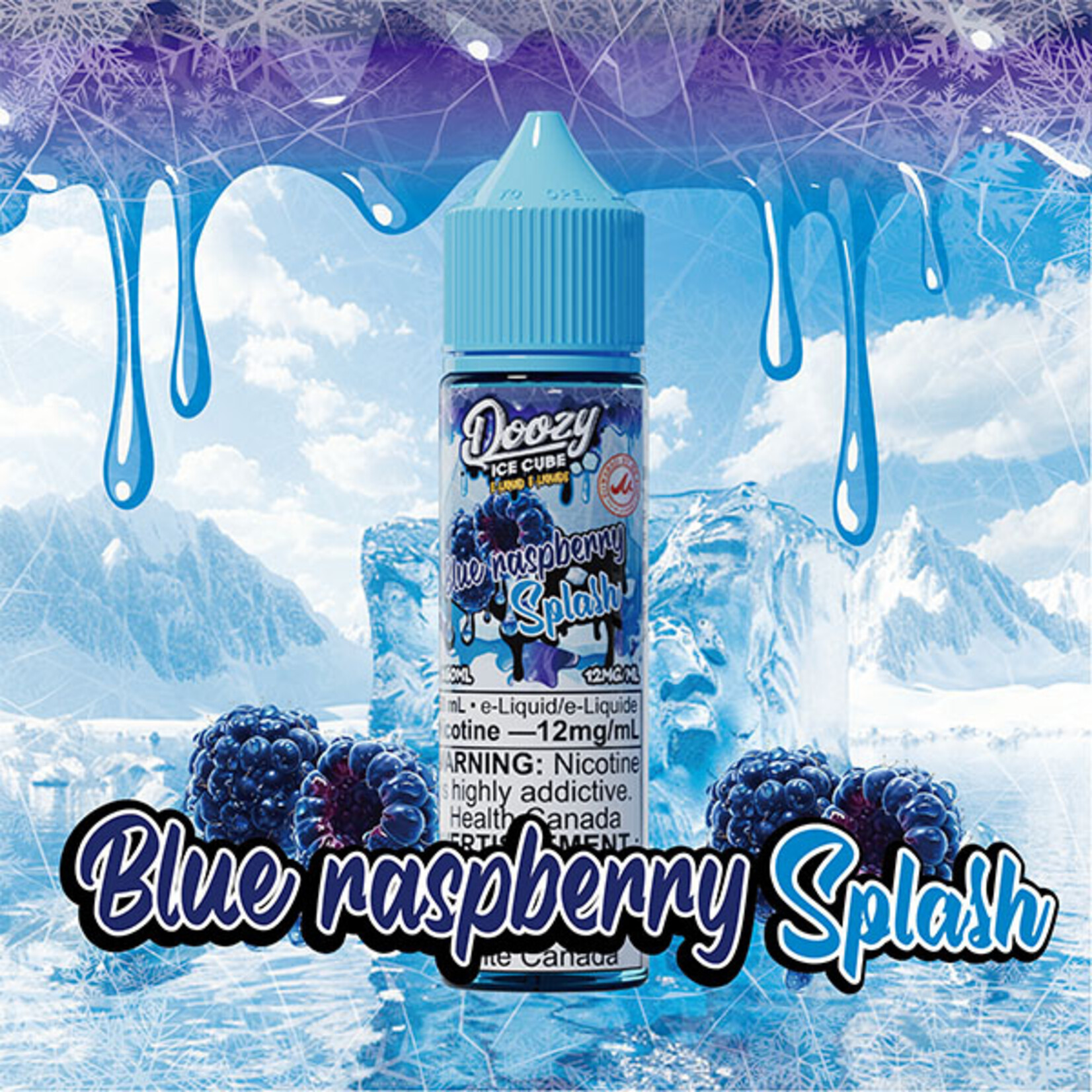 DOOZY DZEI03 - DOOZY ICE CUBE Blue Raspberry Splash E-LIQUID 60ML