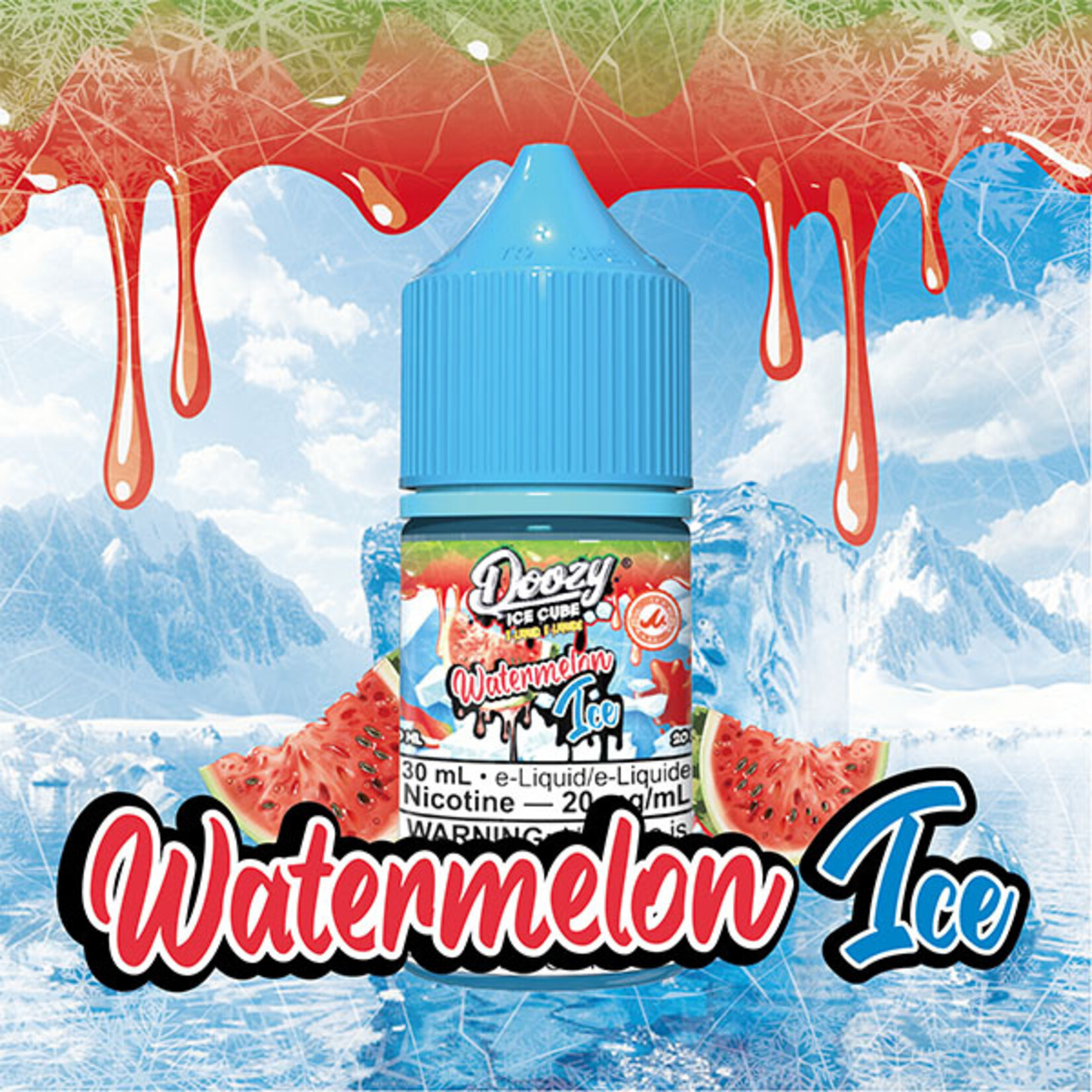 DOOZY DZEI09 - DOOZY ICE CUBE Watermelon Ice E-LIQUID 30ML Salt