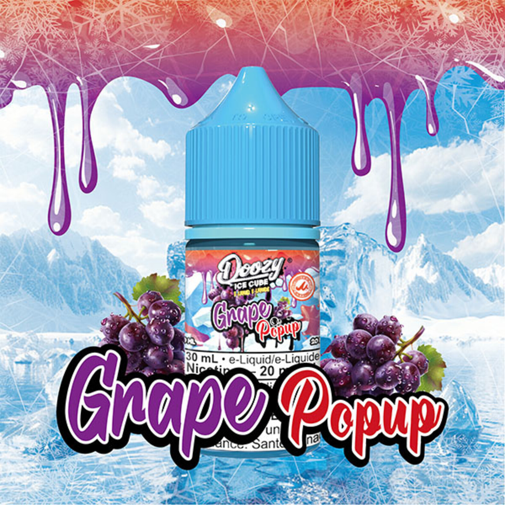 DOOZY DZEI08 - DOOZY ICE CUBE Grape Popup E-LIQUID 30ML