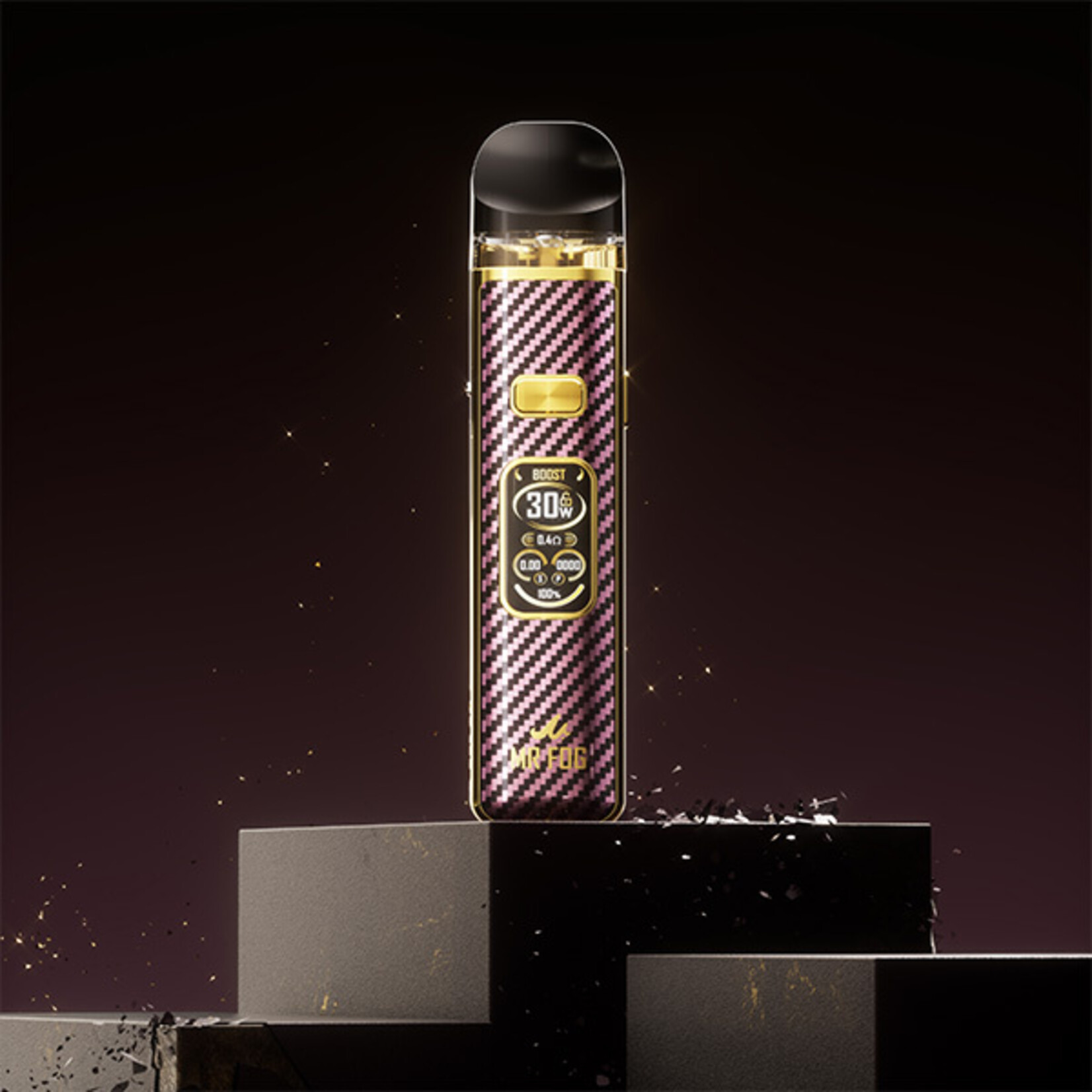 MR FOG DR06-MR FOG DRT POD KIT (CRC) PINK CARBON