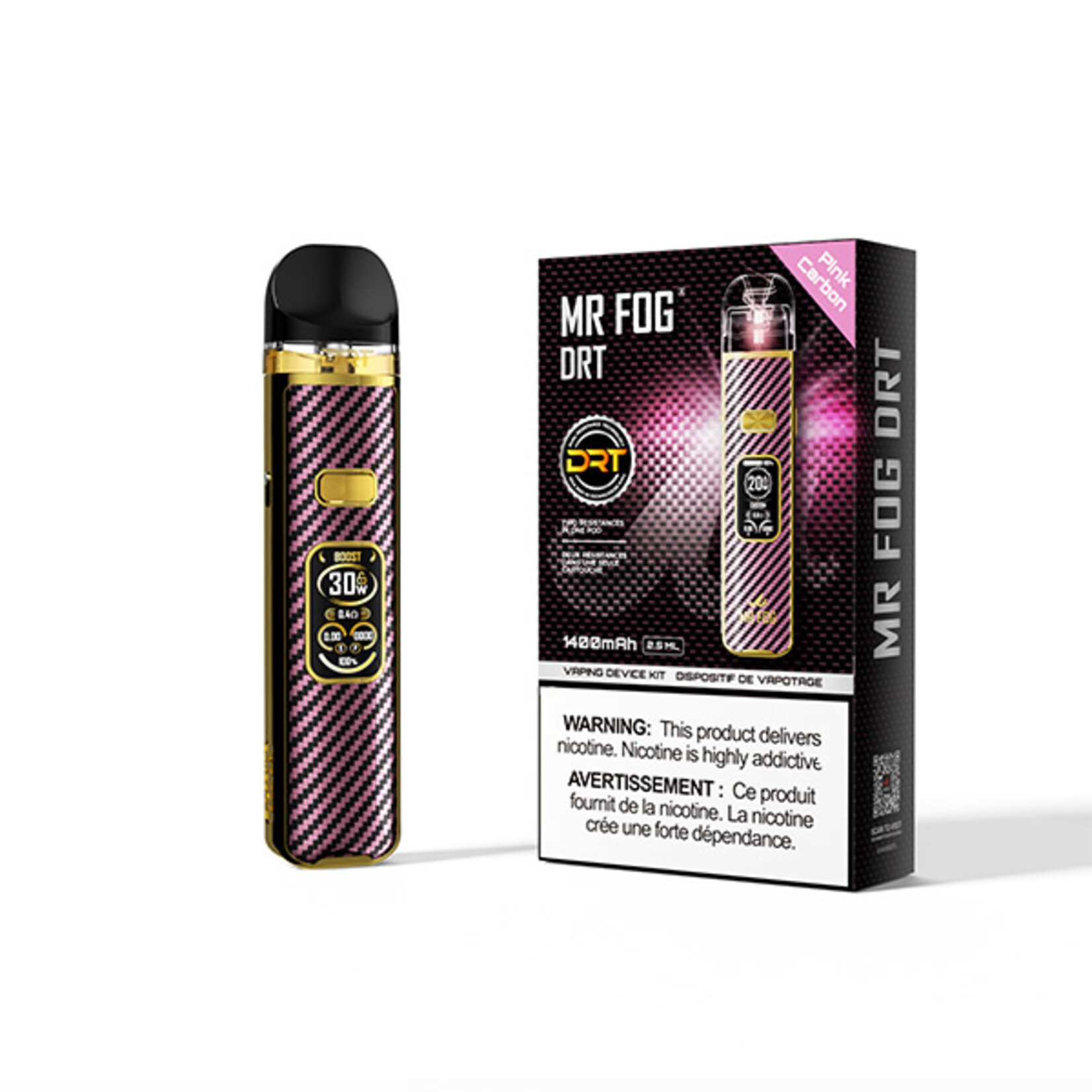 MR FOG DR06-MR FOG DRT POD KIT (CRC) PINK CARBON