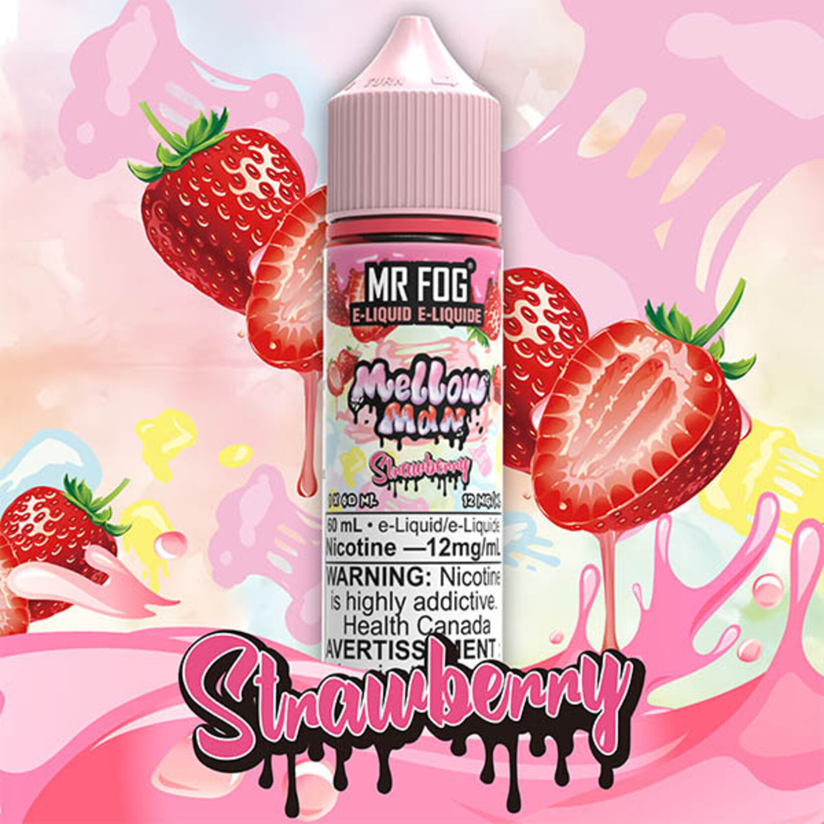 MR FOG MFEMM02 - MR FOG Mellow Man E-Liquid Strawberry 60ML Freebase