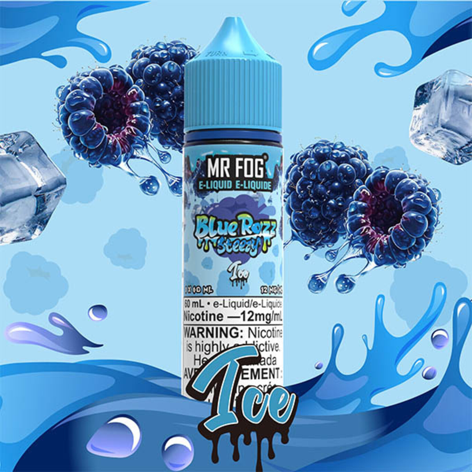 MR FOG MFEBR01 - MR FOG Blue Razz Steezy E-Liquid Ice 60ML Freebase