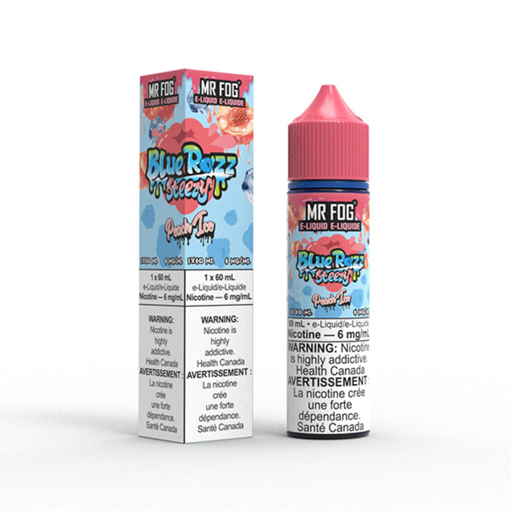 MR FOG MFEBR08 - MR FOG Blue Razz Steezy E-Liquid Peach Ice 60ML Freebase