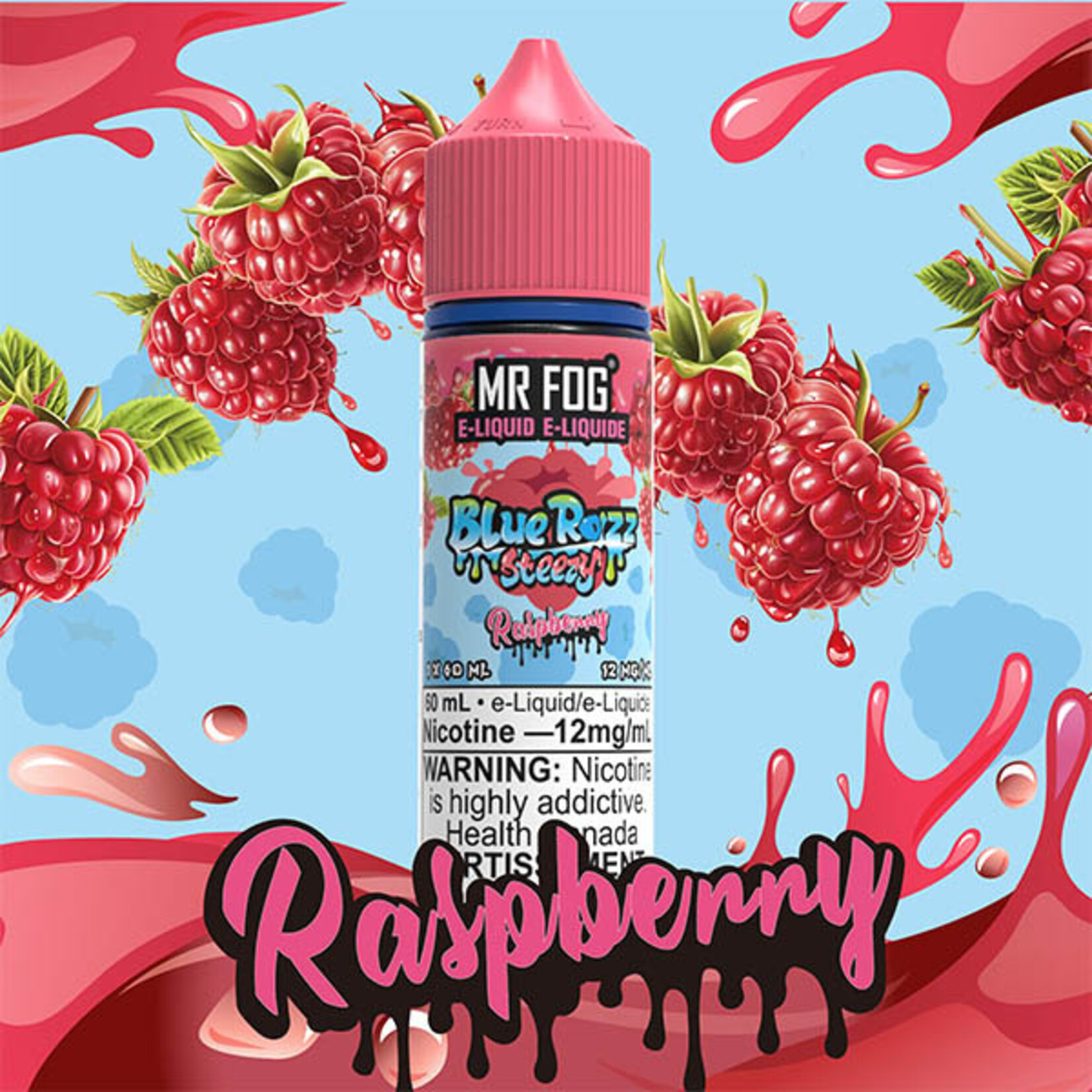 MR FOG MFEBR06 - MR FOG Blue Razz Steezy E-Liquid Raspberry 60ML Freebase