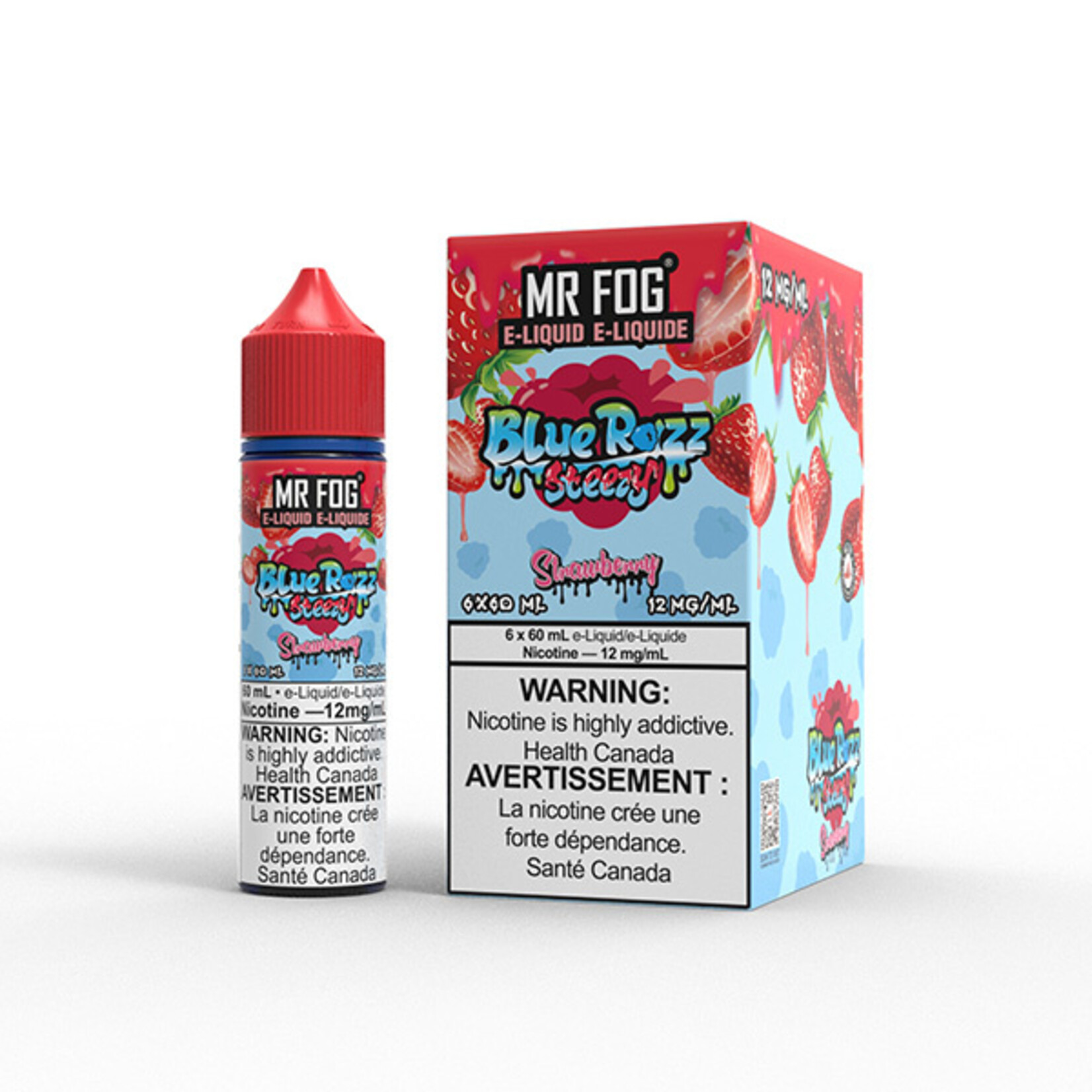 MR FOG MFEBR02 - MR FOG Blue Razz Steezy E-Liquid Strawberry 60ML Freebase