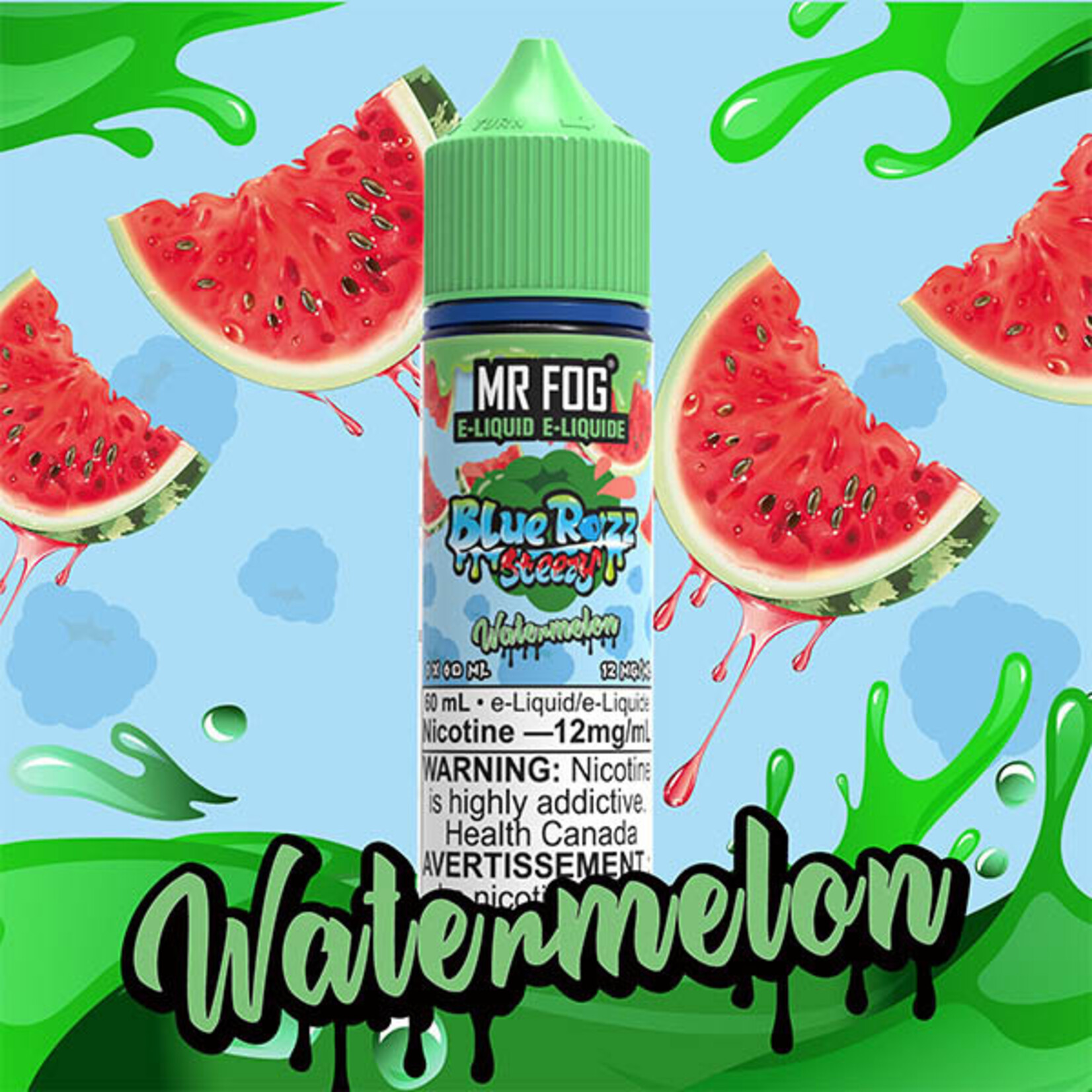 MR FOG MFEBR03 - MR FOG Blue Razz Steezy E-Liquid Watermelon 60ML Freebase