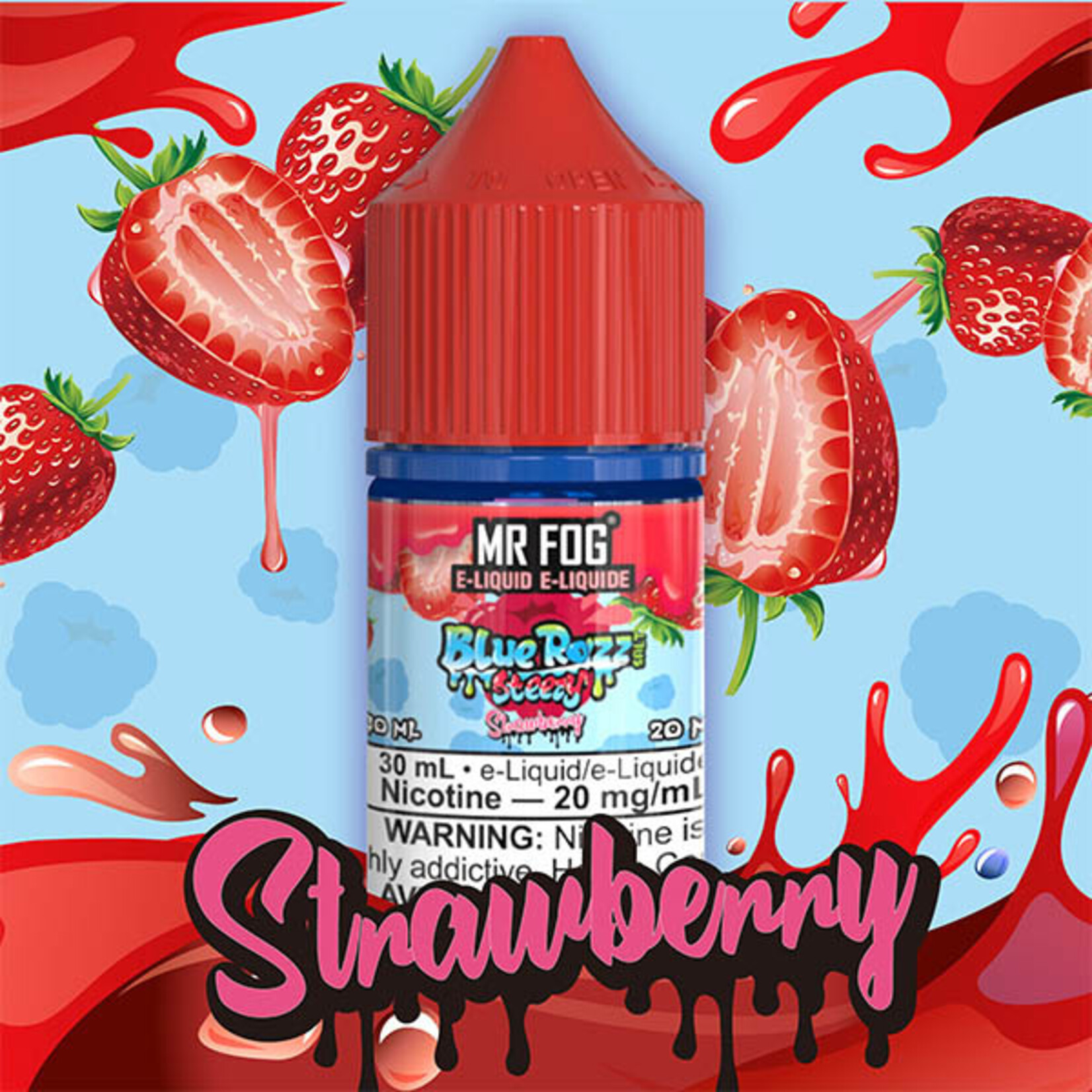 MR FOG MFEBR02 - MR FOG Blue Razz Steezy E-Liquid Strawberry 30ML Salt