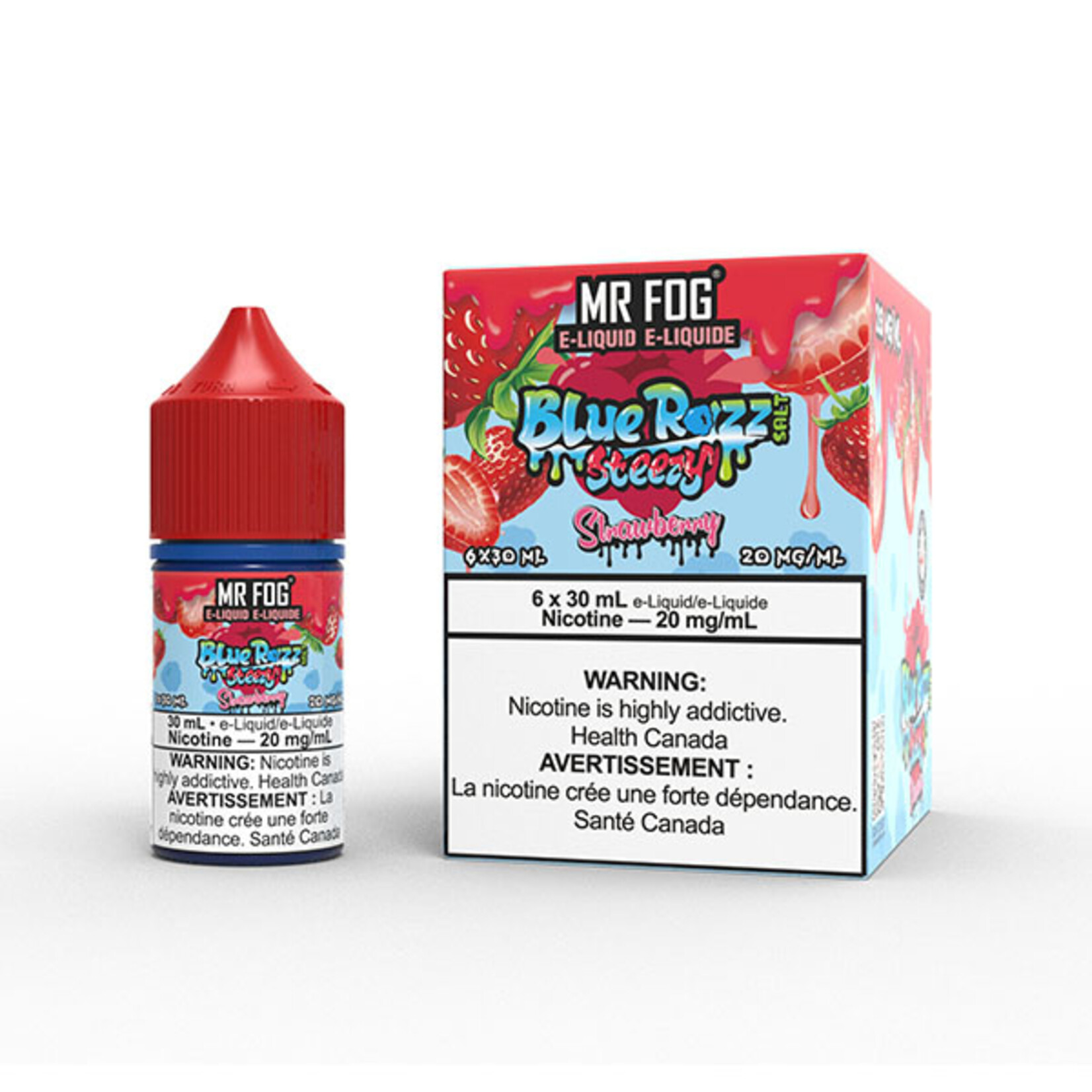 MR FOG MFEBR02 - MR FOG Blue Razz Steezy E-Liquid Strawberry 30ML Salt