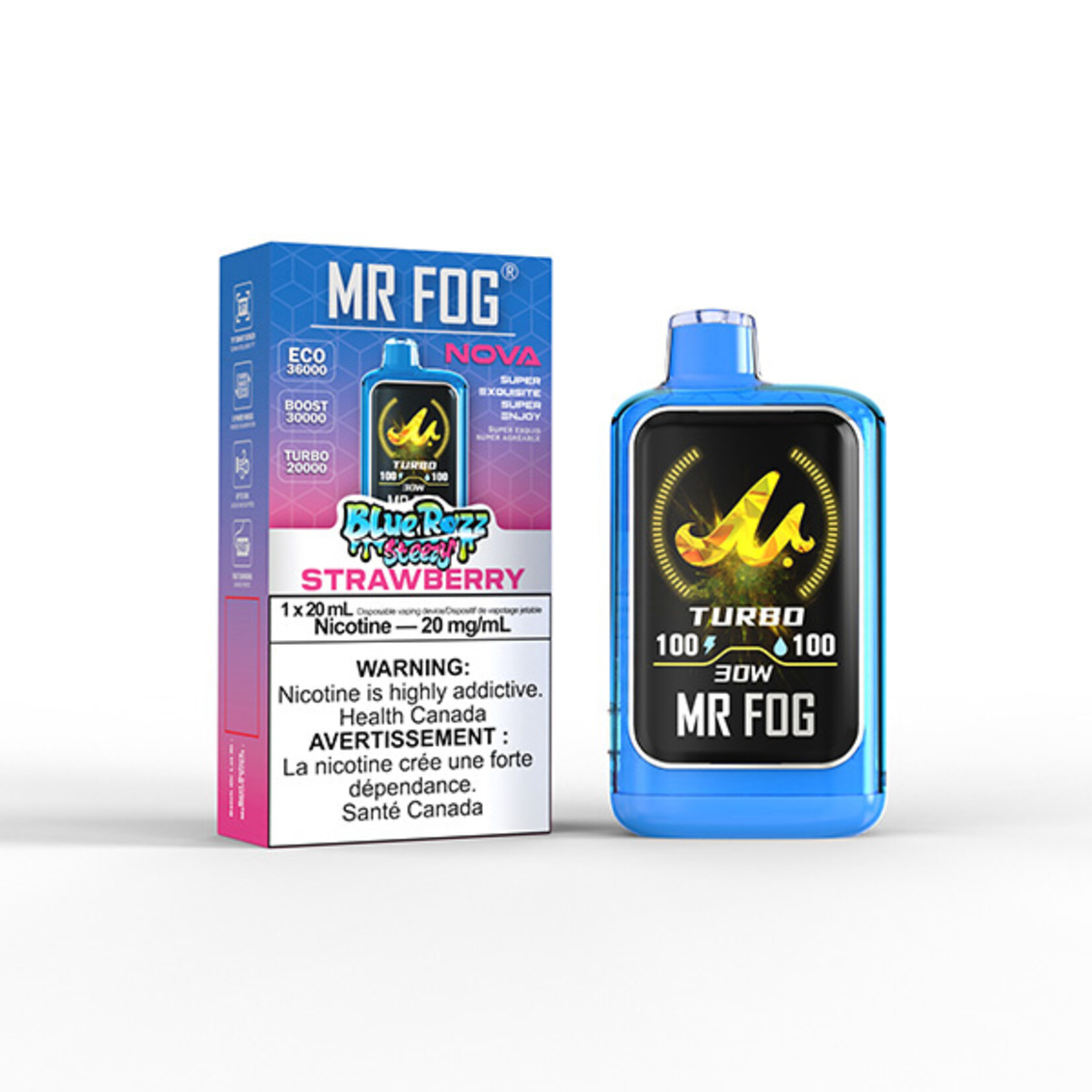 MR FOG NV16 - MR FOG NOVA BLUE RAZZ STEEZY STRAWBERRY