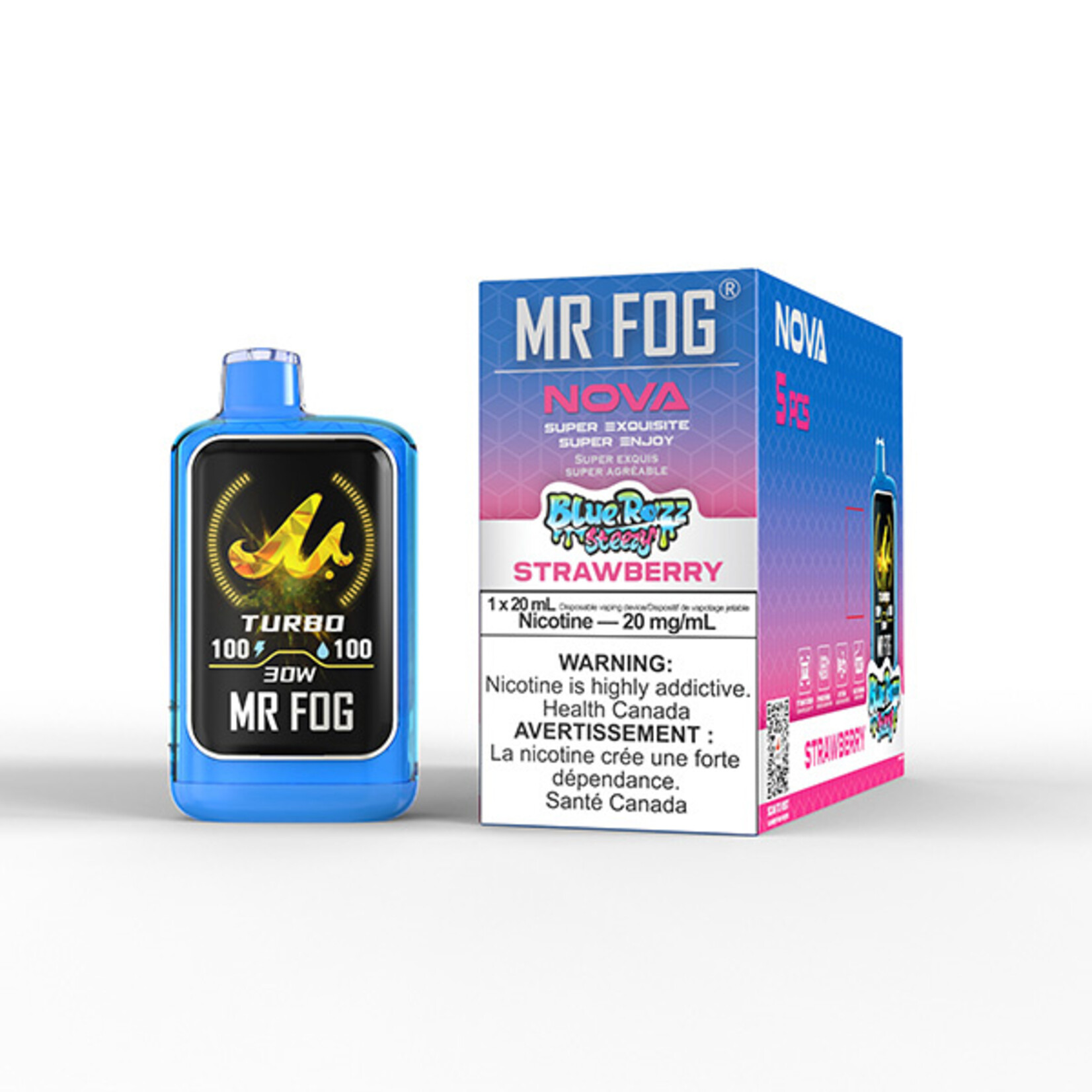 MR FOG NV16 - MR FOG NOVA BLUE RAZZ STEEZY STRAWBERRY