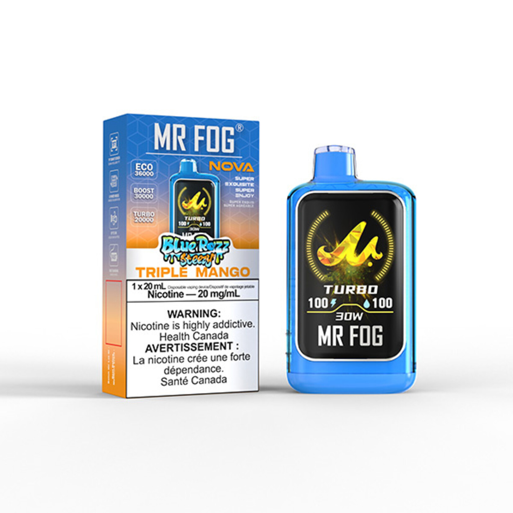 MR FOG NV19 - MR FOG NOVA BLUE RAZZ STEEZY TRIPLE MANGO