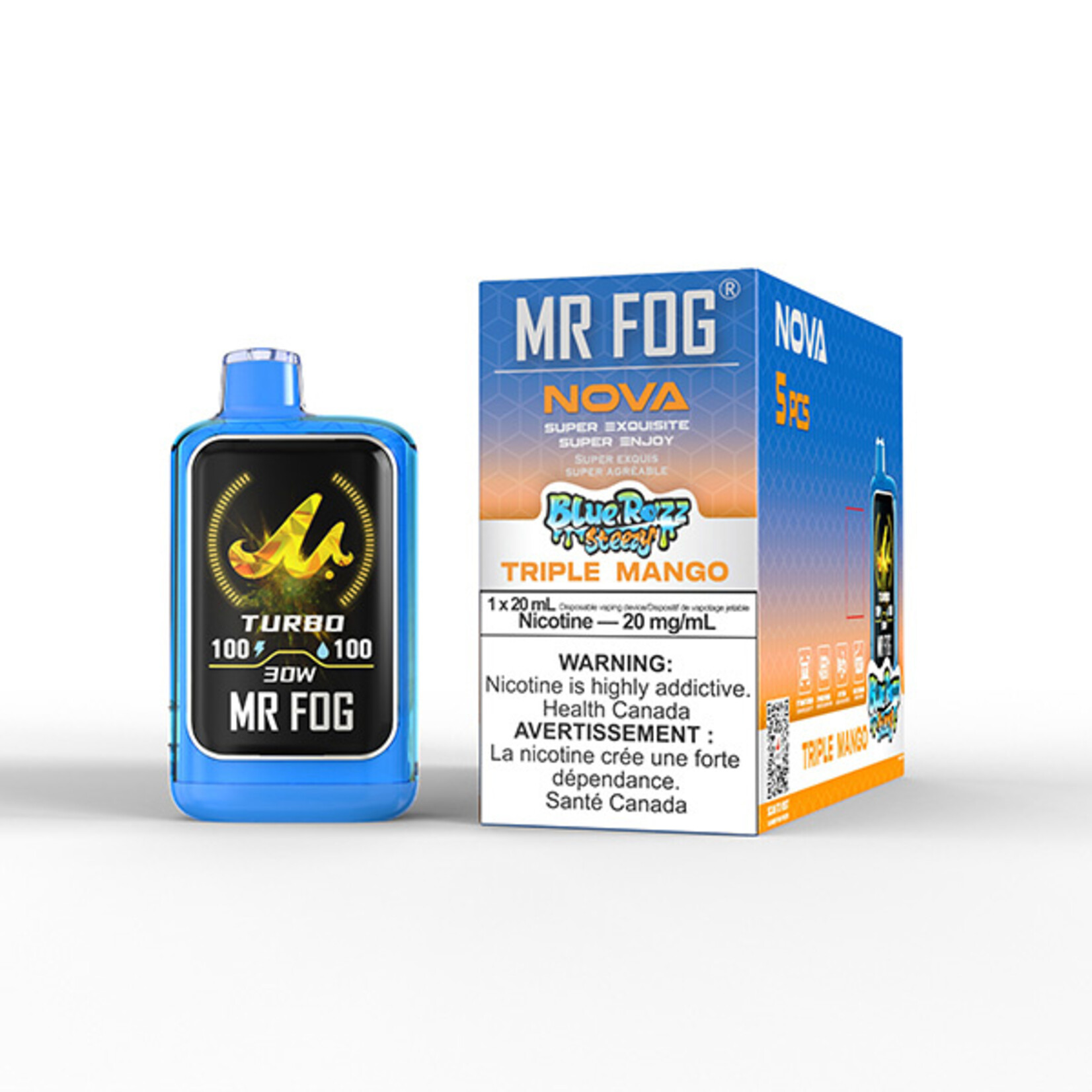 MR FOG NV19 - MR FOG NOVA BLUE RAZZ STEEZY TRIPLE MANGO
