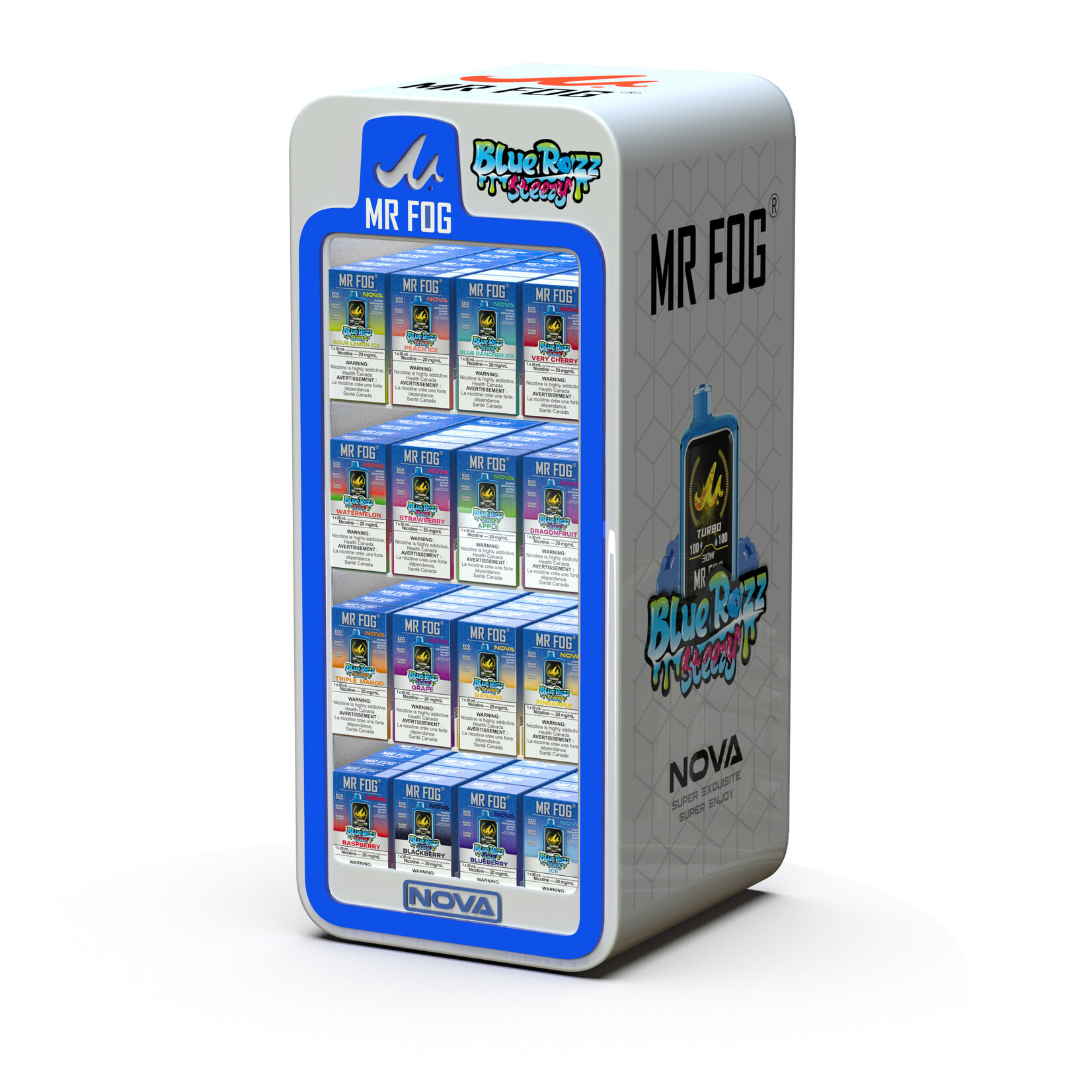 MR FOG MR FOG NOVA BLUE RAZZ STEEZY DISPLAY