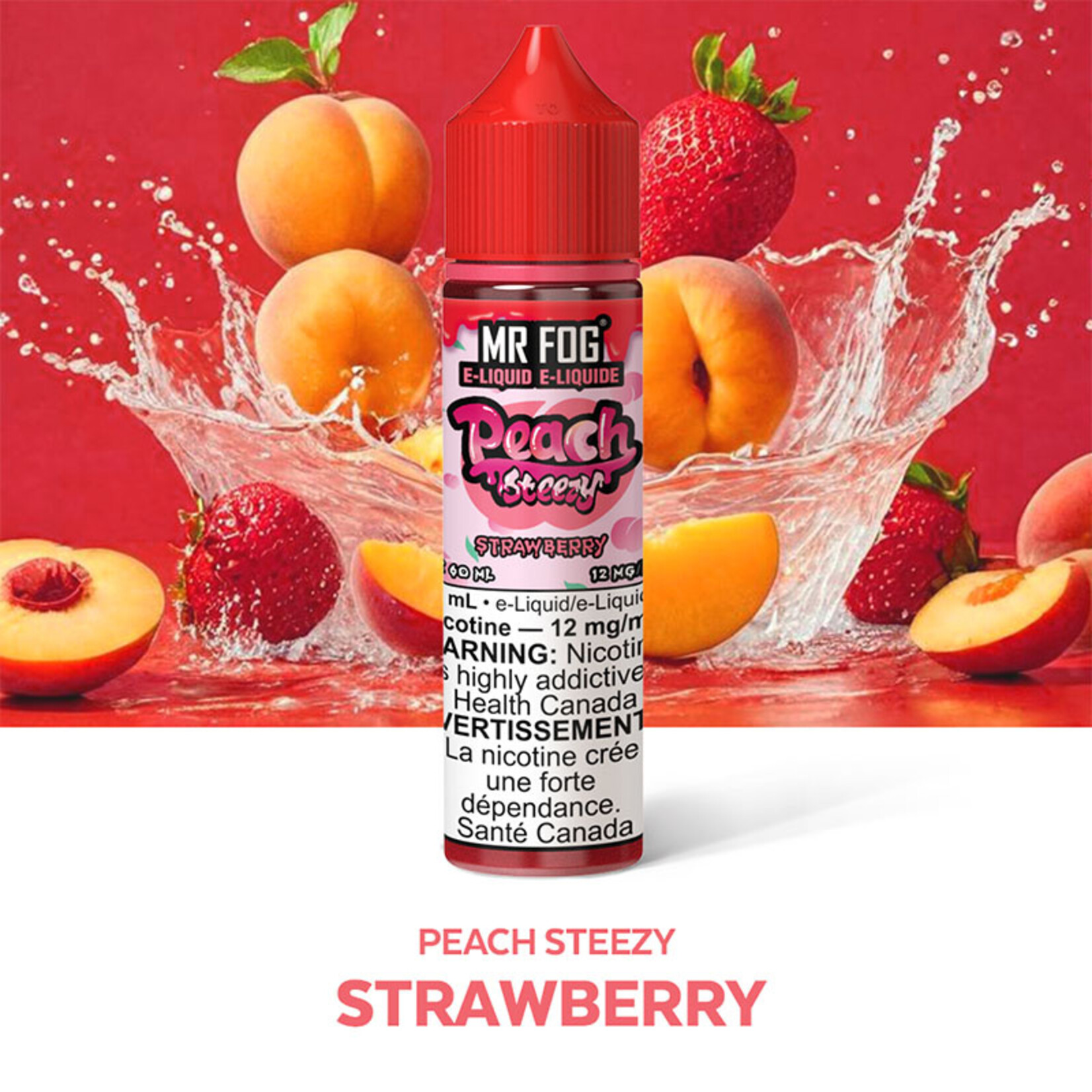 MR FOG MFEPS02 - MR FOG Peach Steezy E-Liquid Strawberry 60ML Freebase