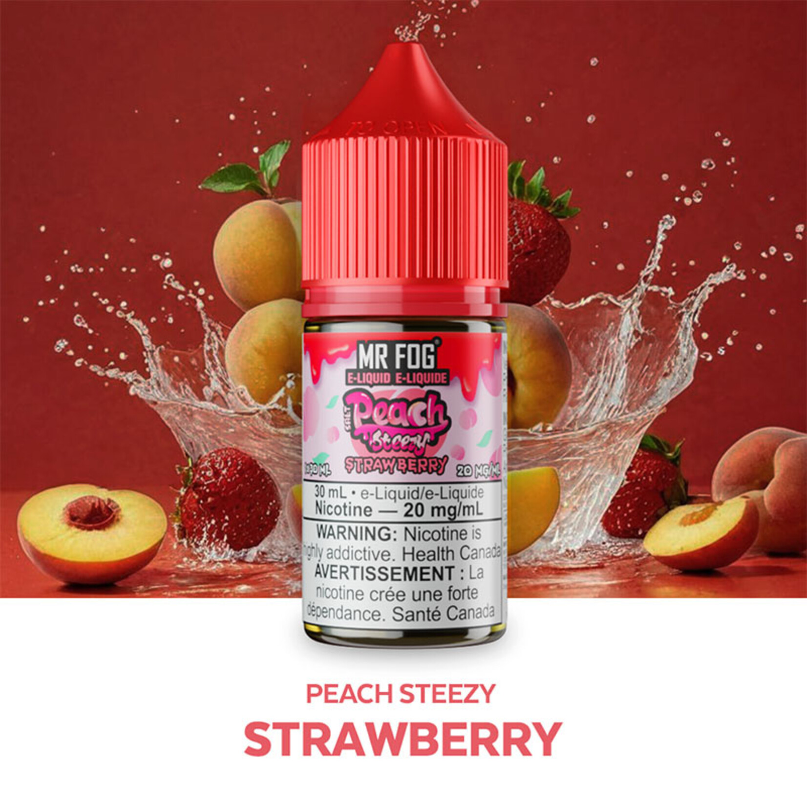 MR FOG MFEPS02 - MR FOG Peach Steezy E-Liquid Strawberry 30ML Salt