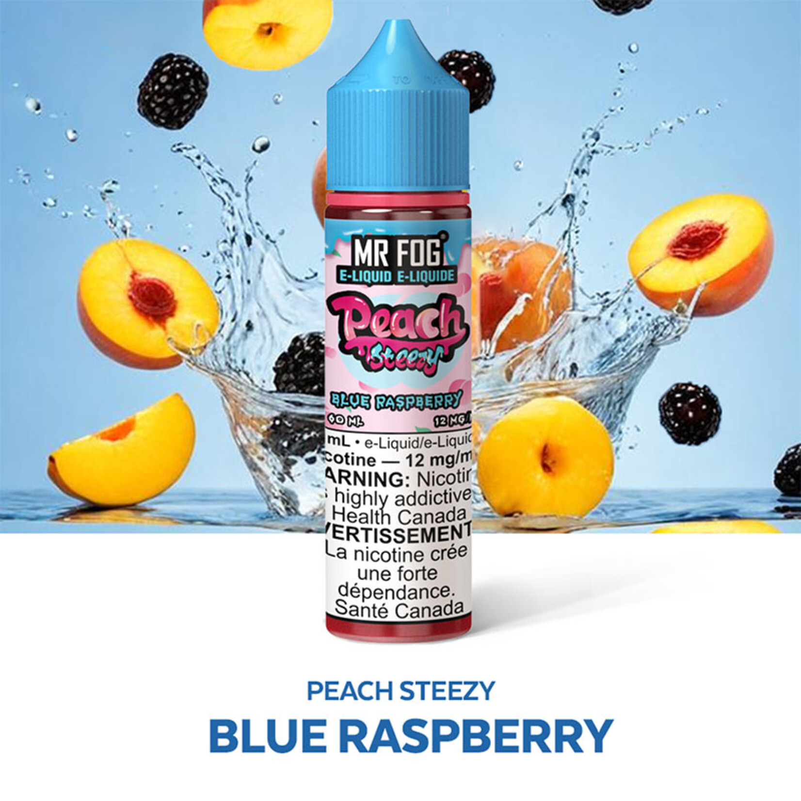 MR FOG MFEPS01 - MR FOG Peach Steezy E-Liquid Blue Raspberry 60ML Freebase
