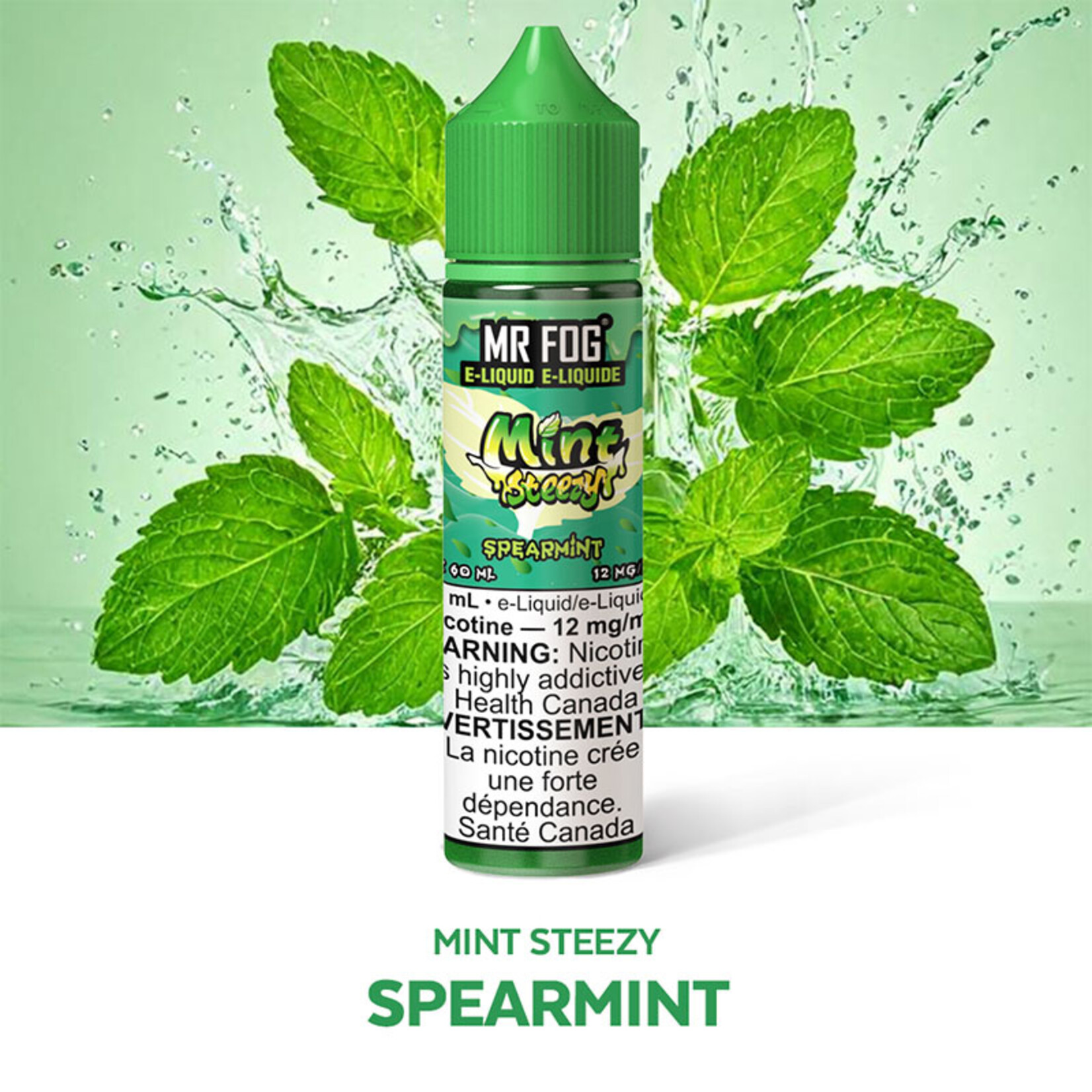 MR FOG MFEMS02 - MR FOG Mint Steezy E-Liquid Spearmint 60ML Freebase