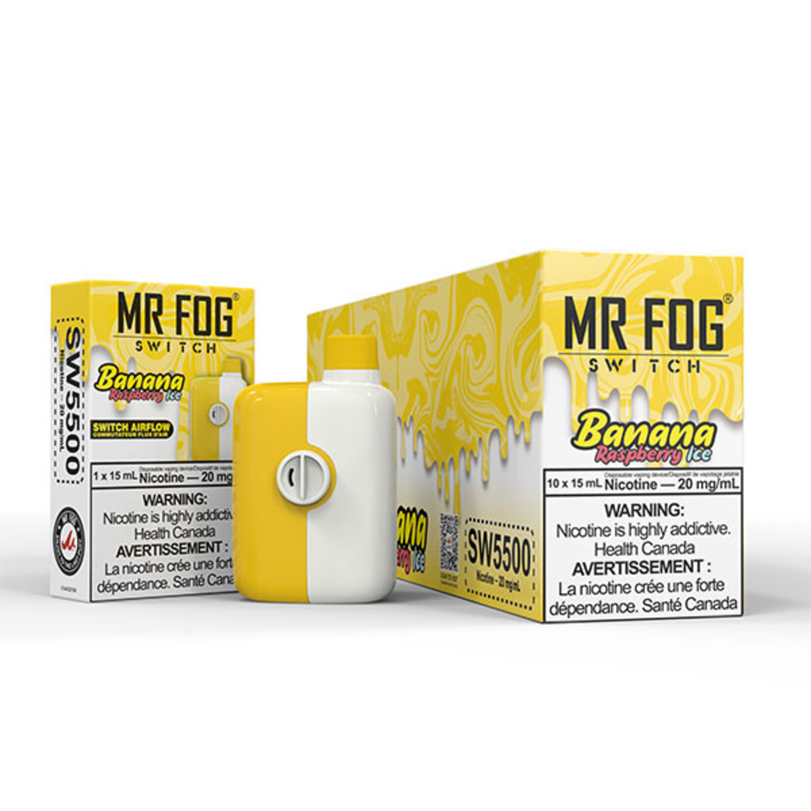 MR FOG SW09 - MR FOG SWITCH 5500 PUFFS Raspberry Banana Ice