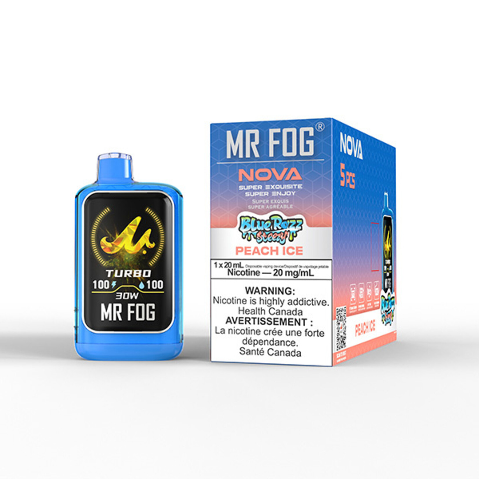 MR FOG NV03 - MR FOG NOVA Blue Razz Steezy Peach Ice
