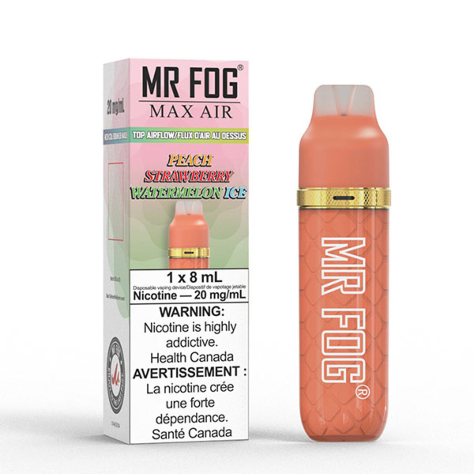 MR FOG MFA01 - MR FOG MAX AIR 2500 PUFFS - Peach Strawberry Watermelon Ice