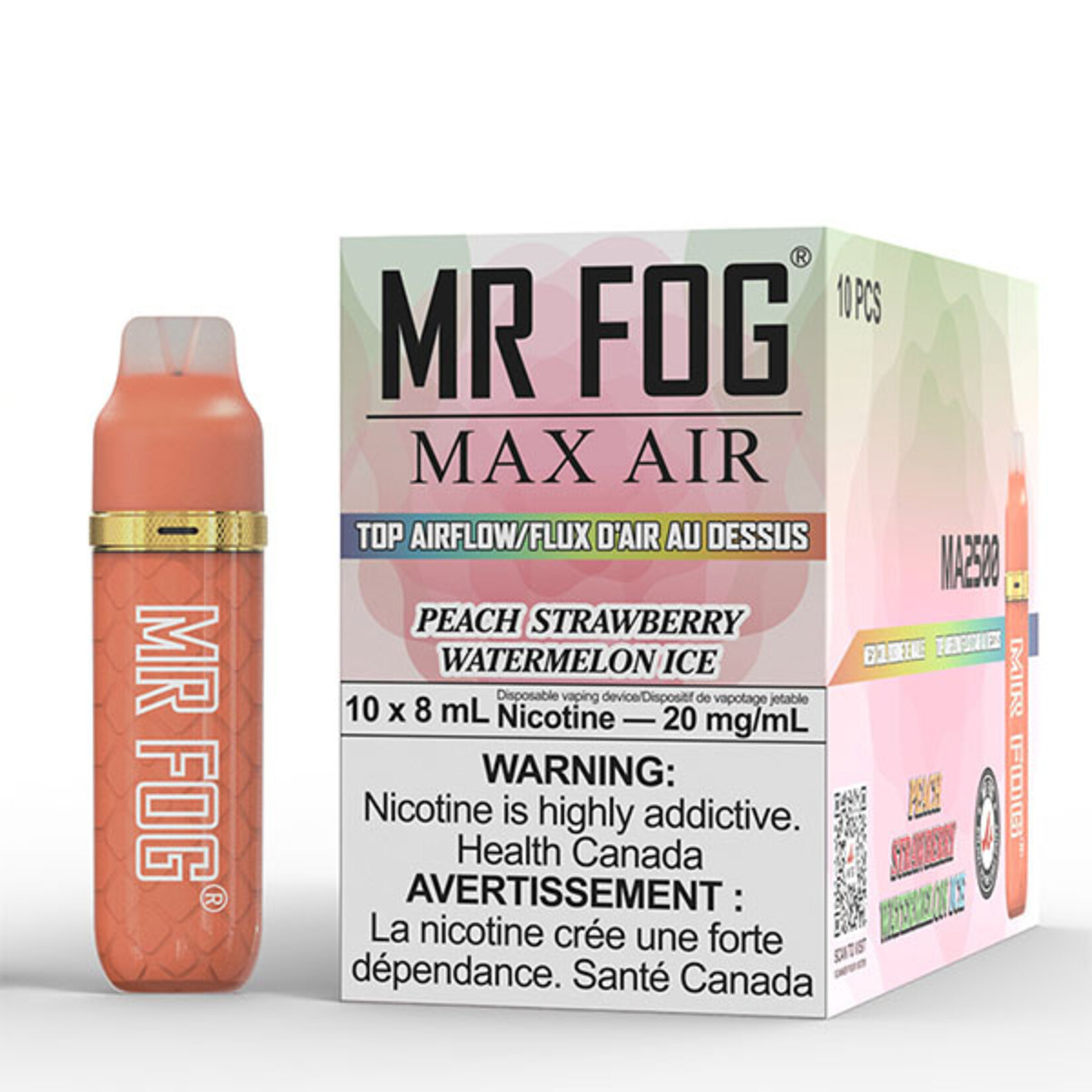 MR FOG MFA01 - MR FOG MAX AIR 2500 PUFFS - Peach Strawberry Watermelon Ice