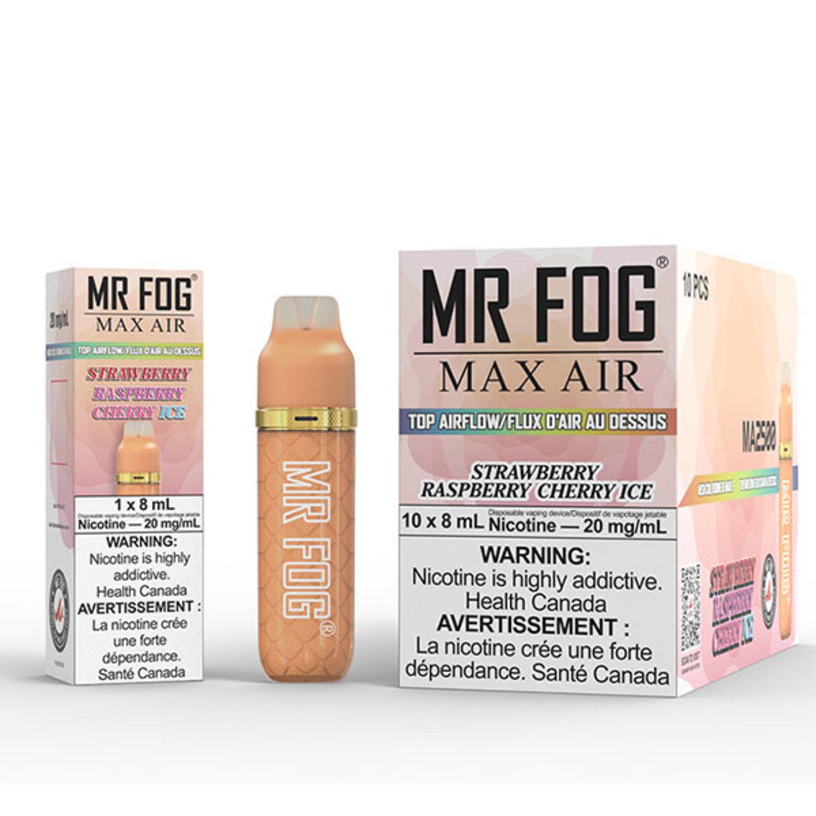 MR FOG MFA03 - MR FOG MAX AIR 2500 PUFFS - Strawberry Raspberry Cherry Ice
