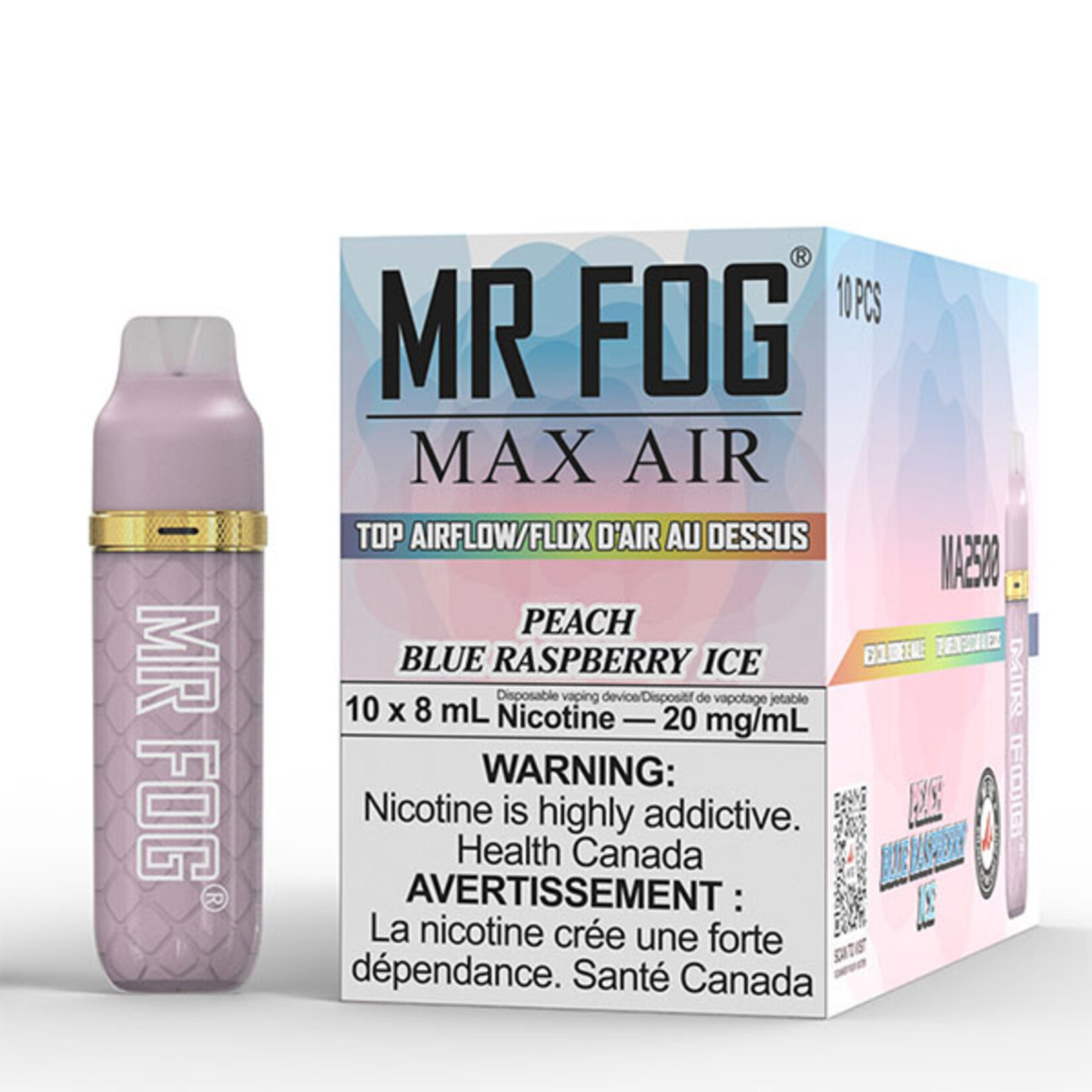 MR FOG MFA05 - MR FOG MAX AIR 2500 PUFFS - Peach Blue Raspberry Ice