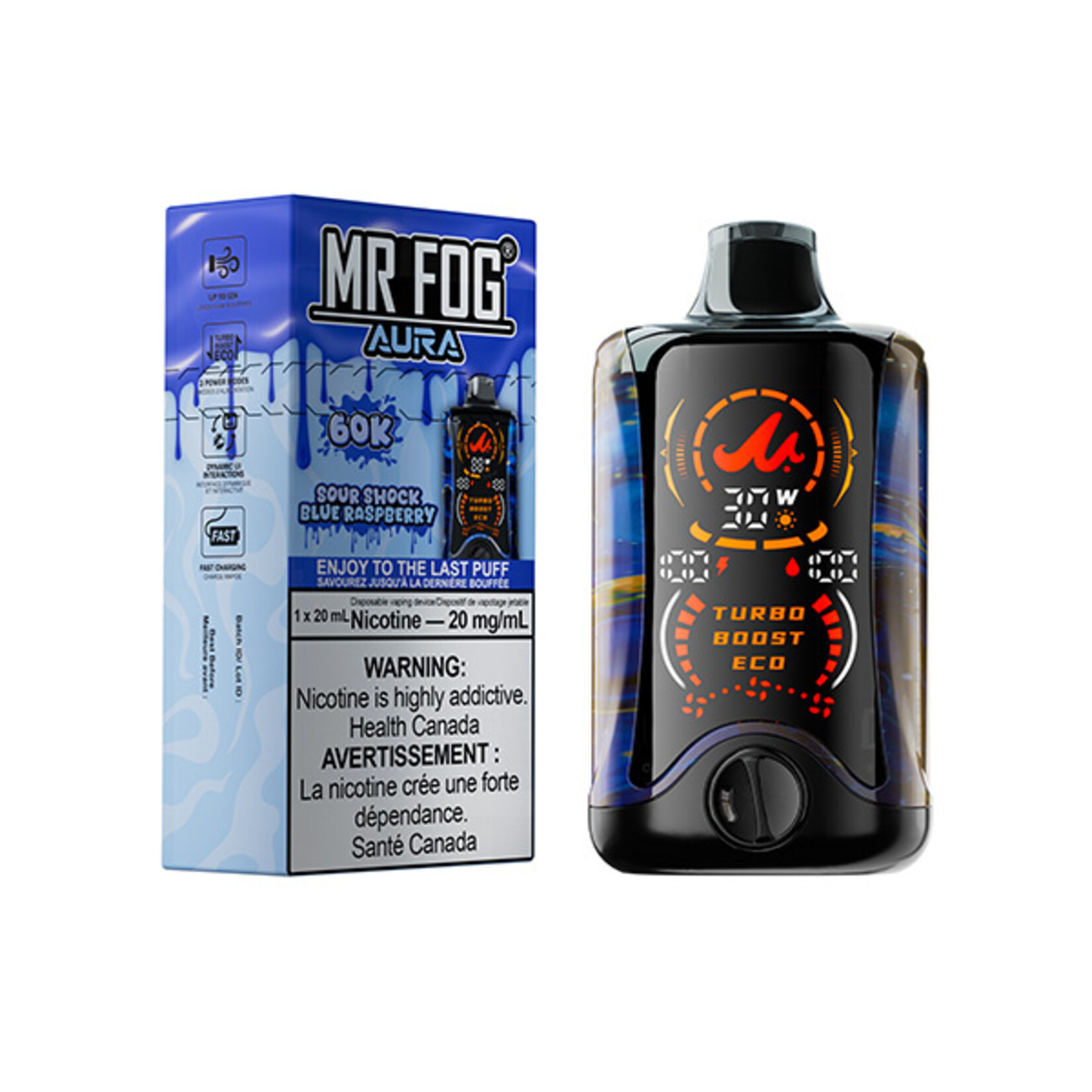 MR FOG AU04 - MR FOG AURA 60K Sour Shock Blue Raspberry