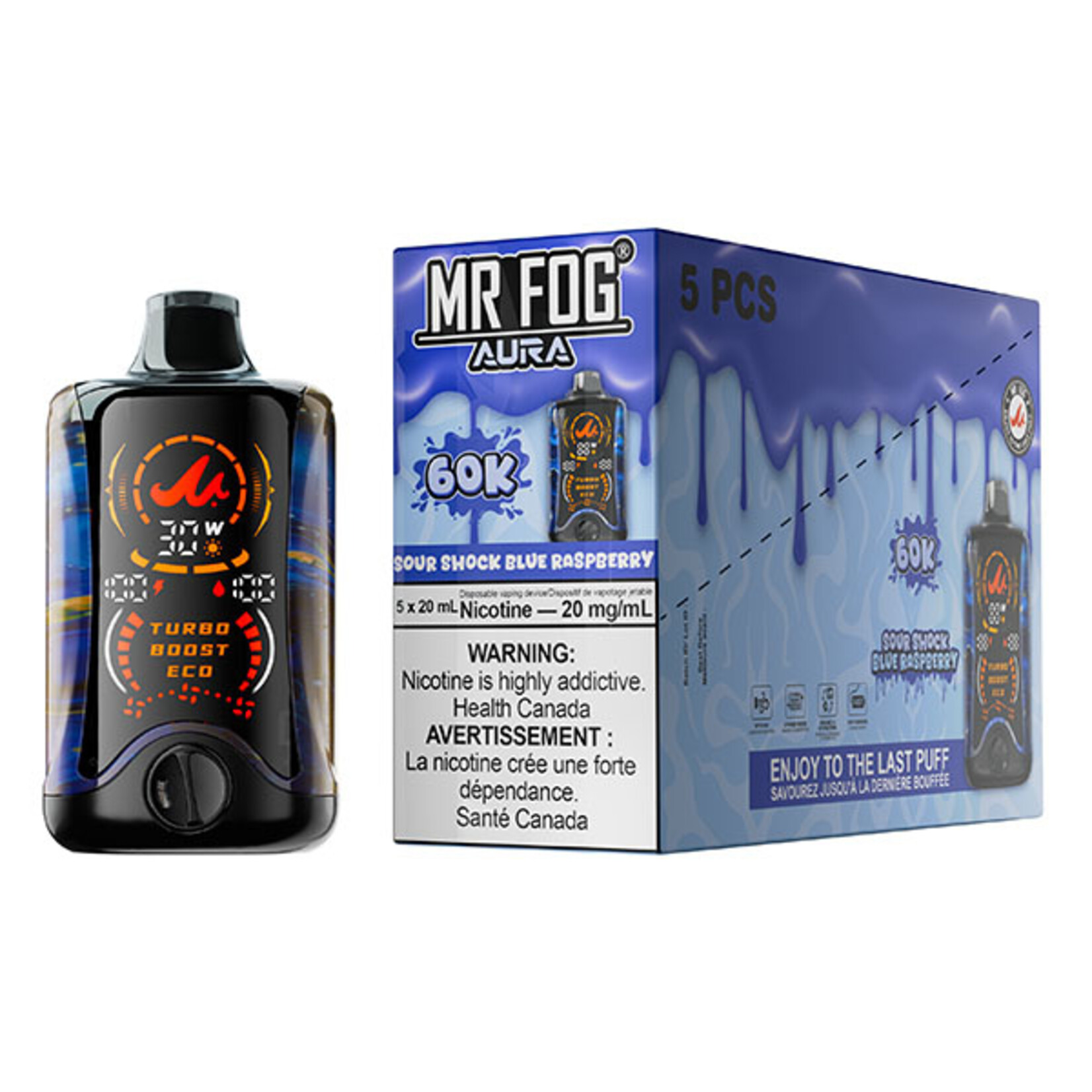 MR FOG AU04 - MR FOG AURA 60K Sour Shock Blue Raspberry