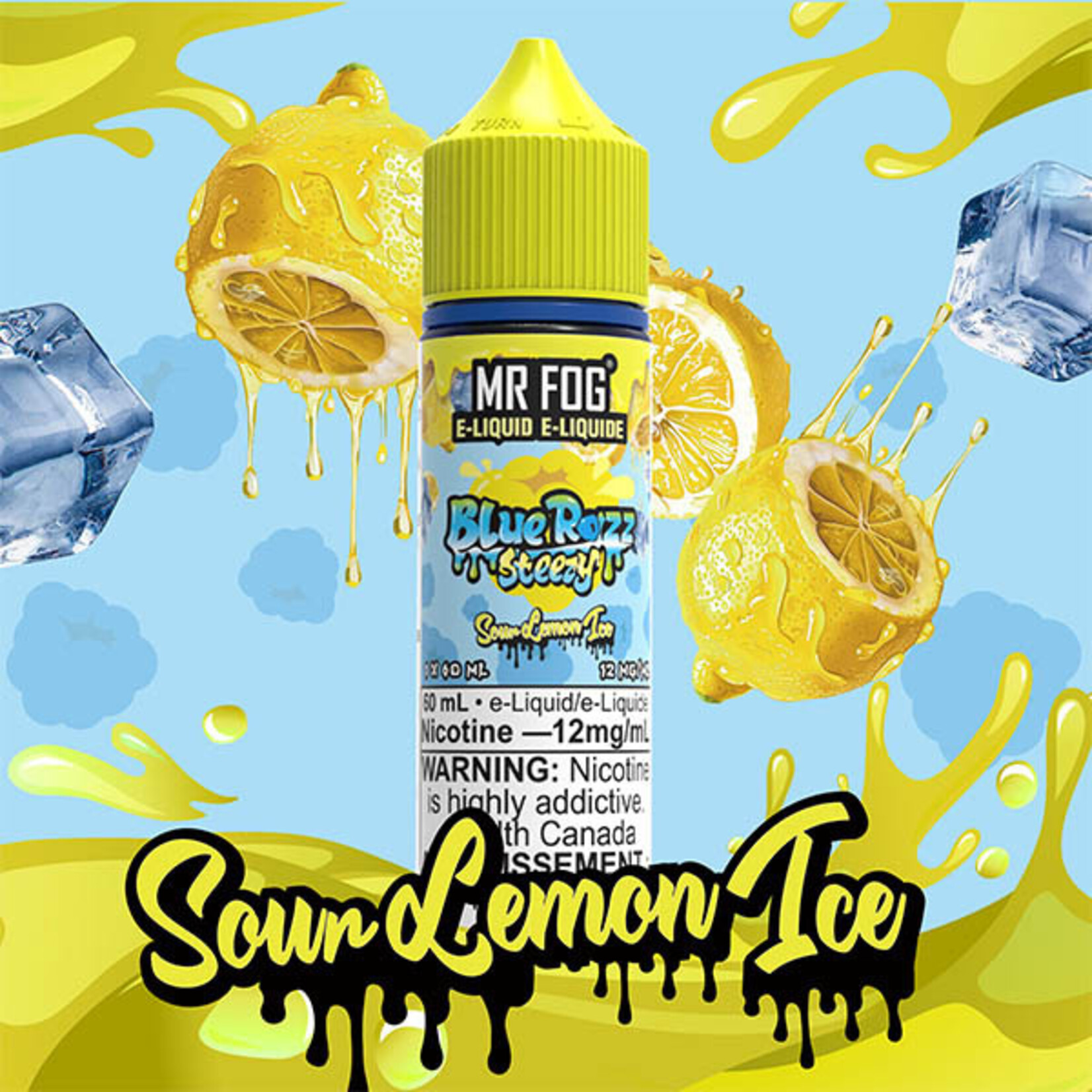 MR FOG MFEBR07 - MR FOG Blue Razz Steezy E-Liquid Sour Lemon Ice 60ML Freebase