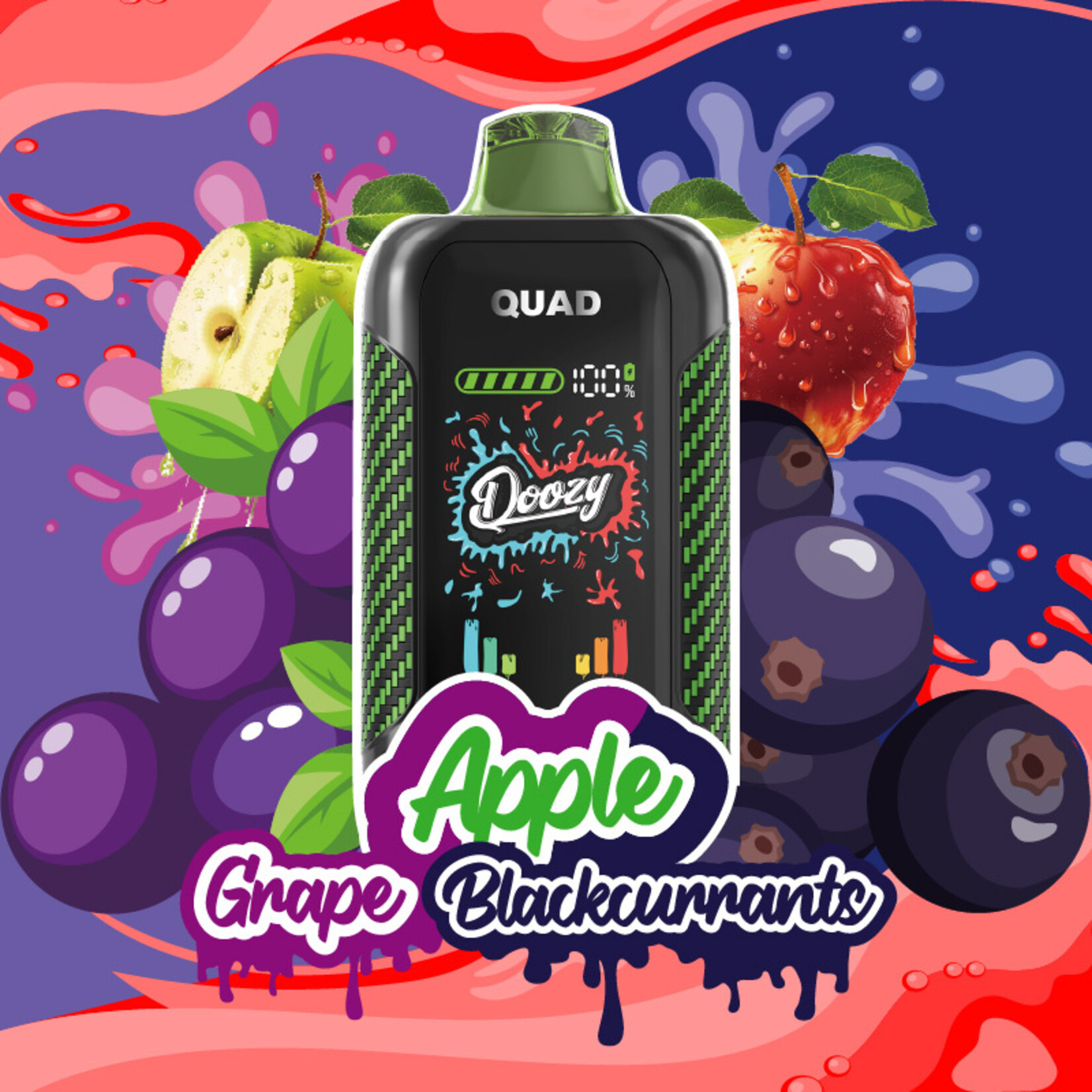 DOOZY QU15 - DOOZY QUAD Apple Grape & Apple Blackcurrants