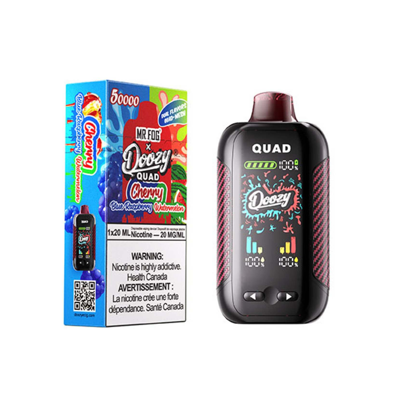 DOOZY QU13 - DOOZY QUAD Cherry Blue Raspberry & Cherry Watermelon