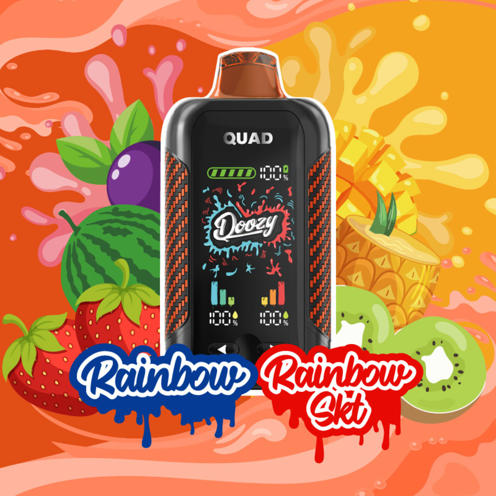 DOOZY QU10 - DOOZY QUAD Rainbow & Rainbow Skt