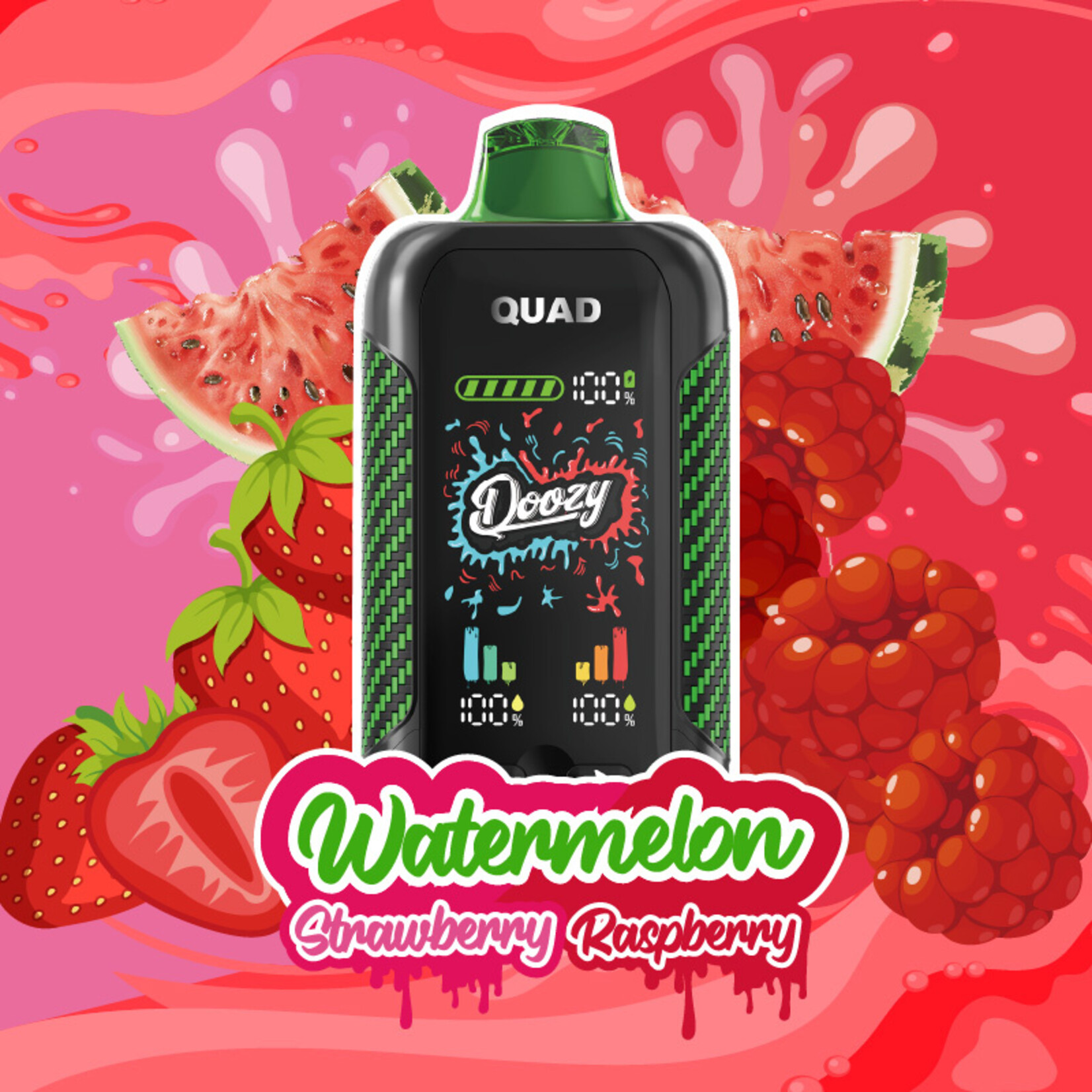 DOOZY QU09 - DOOZY QUAD Watermelon Strawberry & Watermelon Raspberry