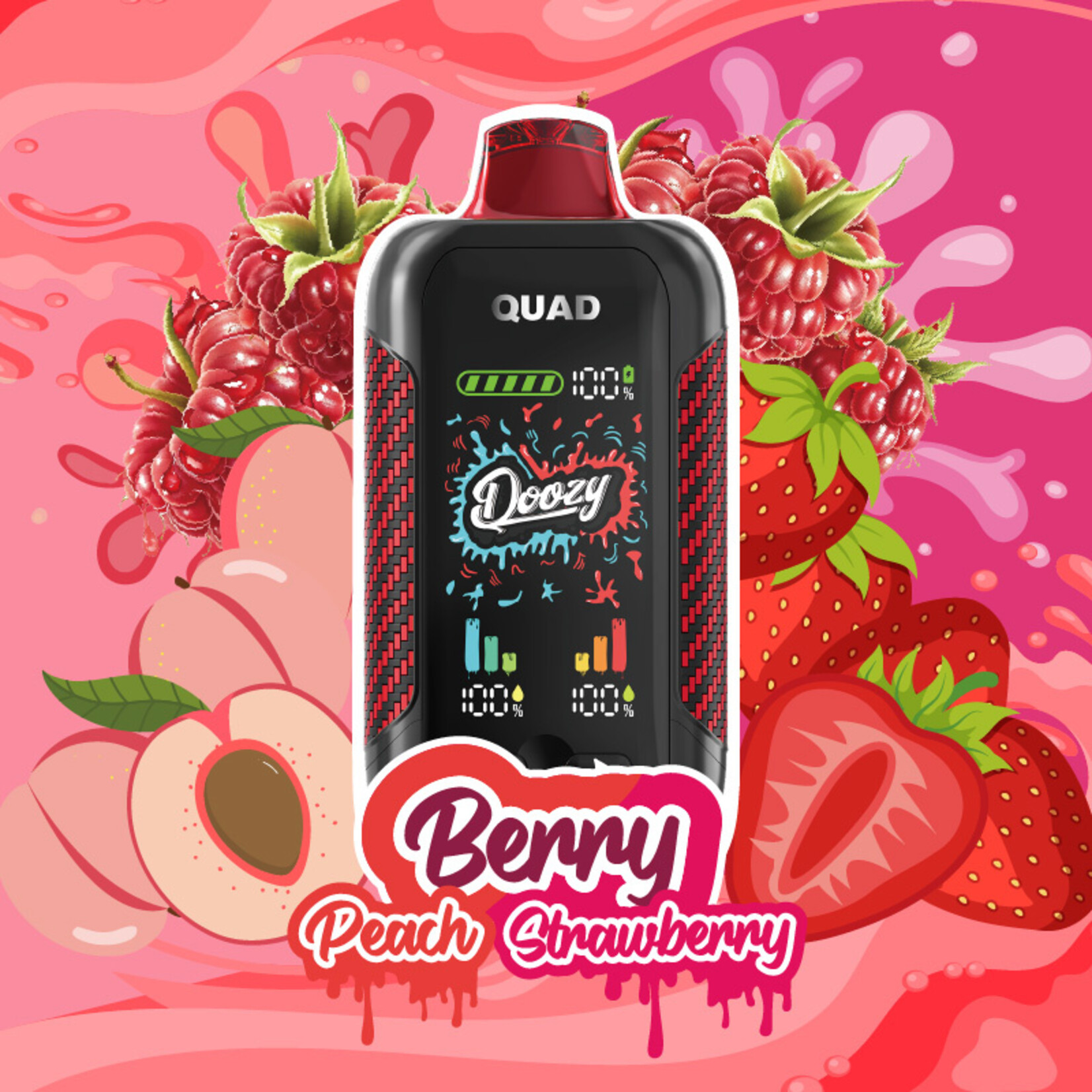 DOOZY QU08 - DOOZY QUAD Berry Peach & Berry Strawberry