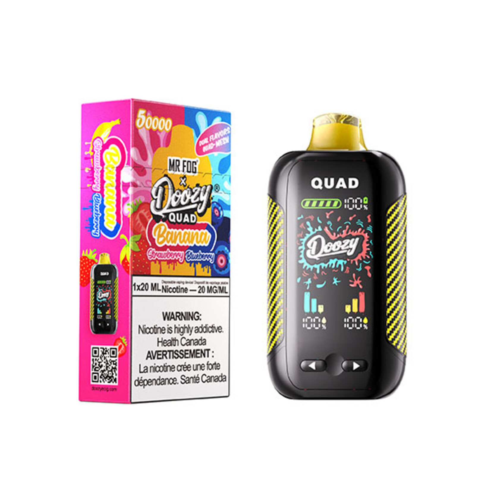 DOOZY QU07 - DOOZY QUAD Banana Strawberry & Banana Blueberry