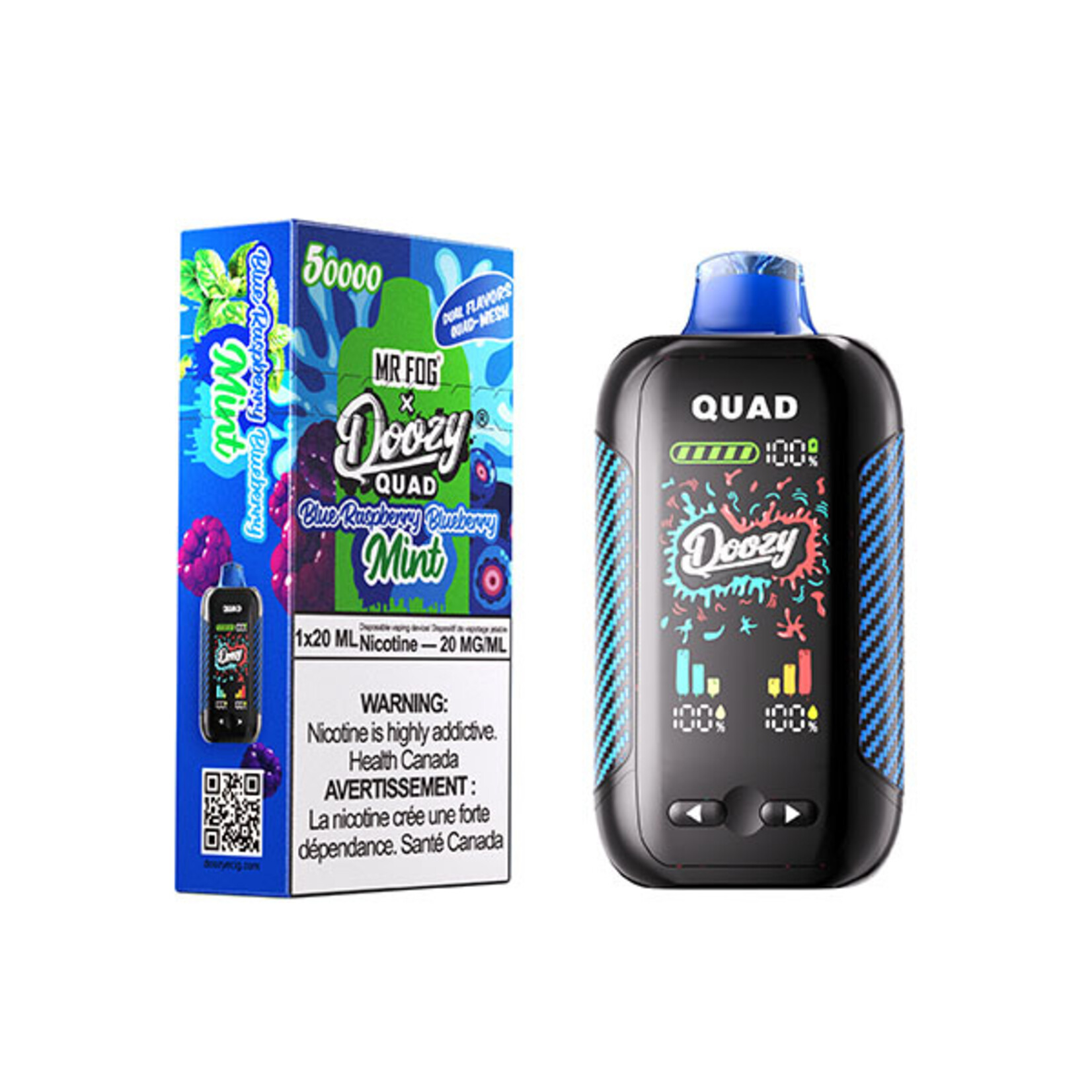 DOOZY QU06 - DOOZY QUAD Blue Raspberry Mint & Blueberry Mint