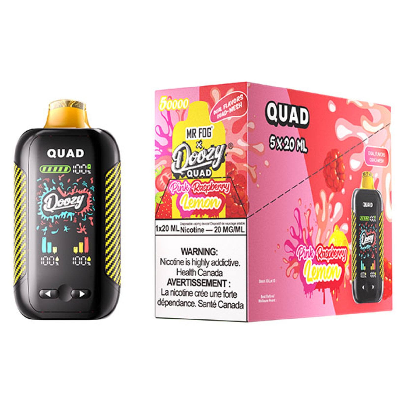 DOOZY QU05 - DOOZY QUAD Pink Lemon & Raspberry Lemon