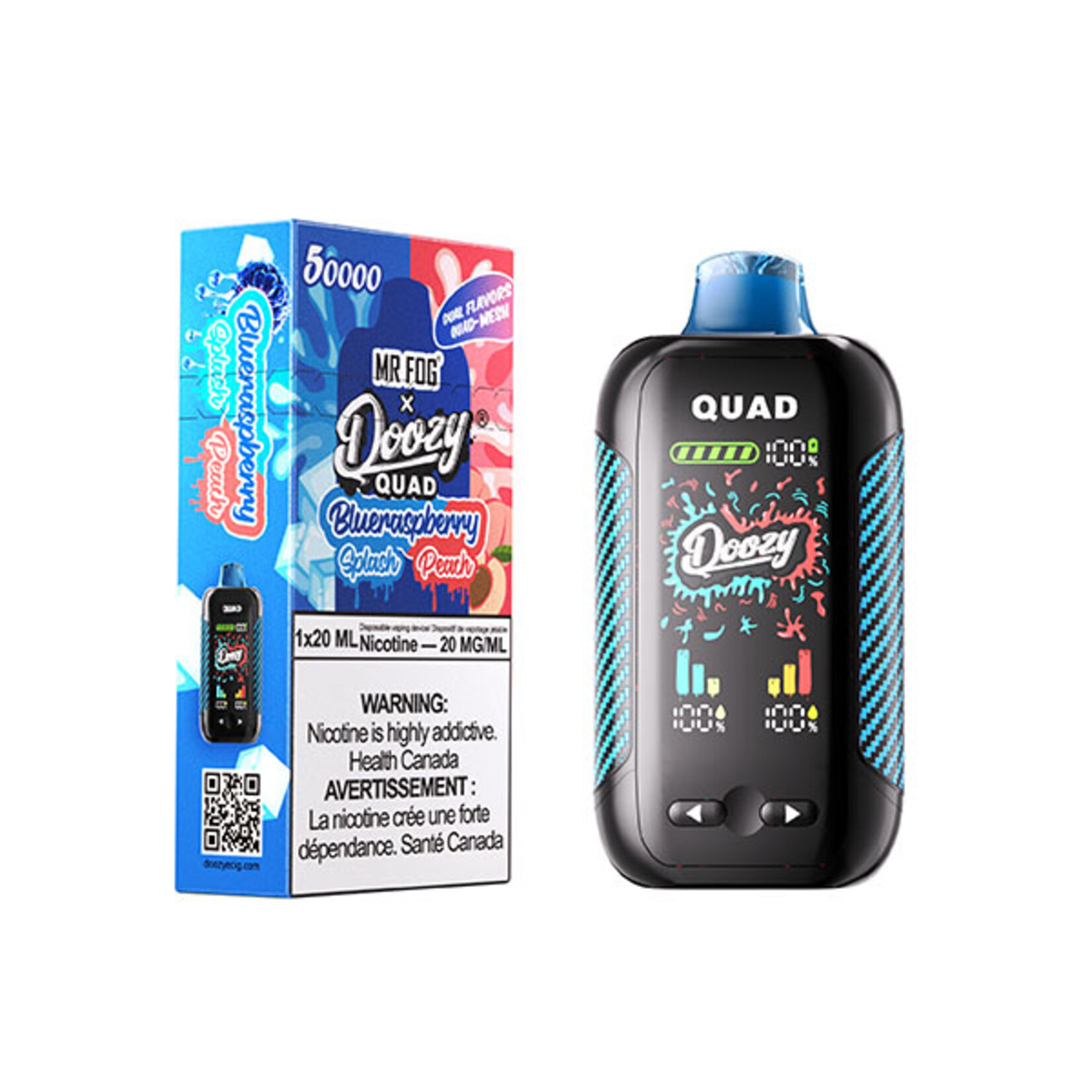 DOOZY QU03 - DOOZY QUAD Blueraspberry Splash & Blueraspberry Peach
