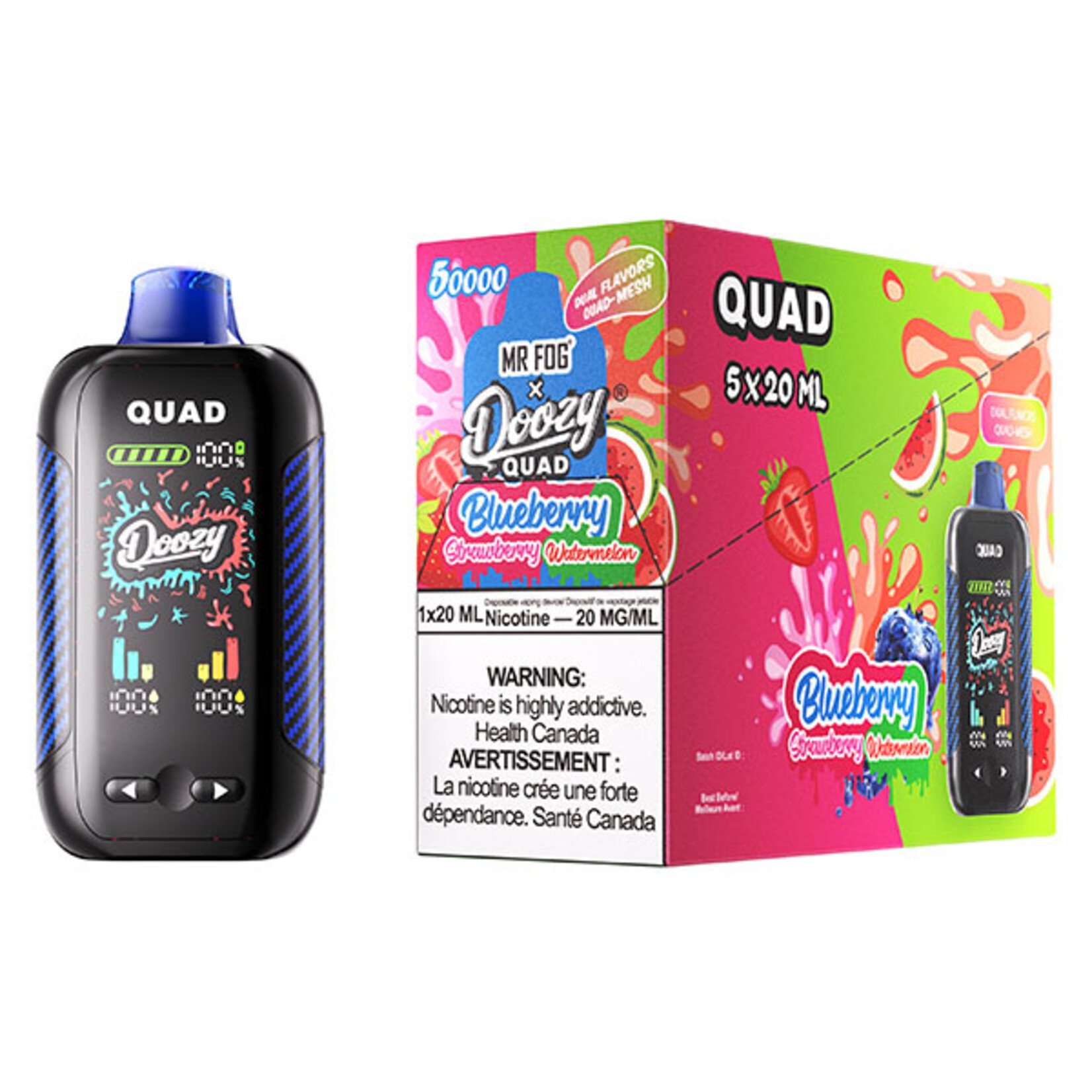 DOOZY QU02 - DOOZY QUAD Blueberry Strawberry & Blueberry Watermelon
