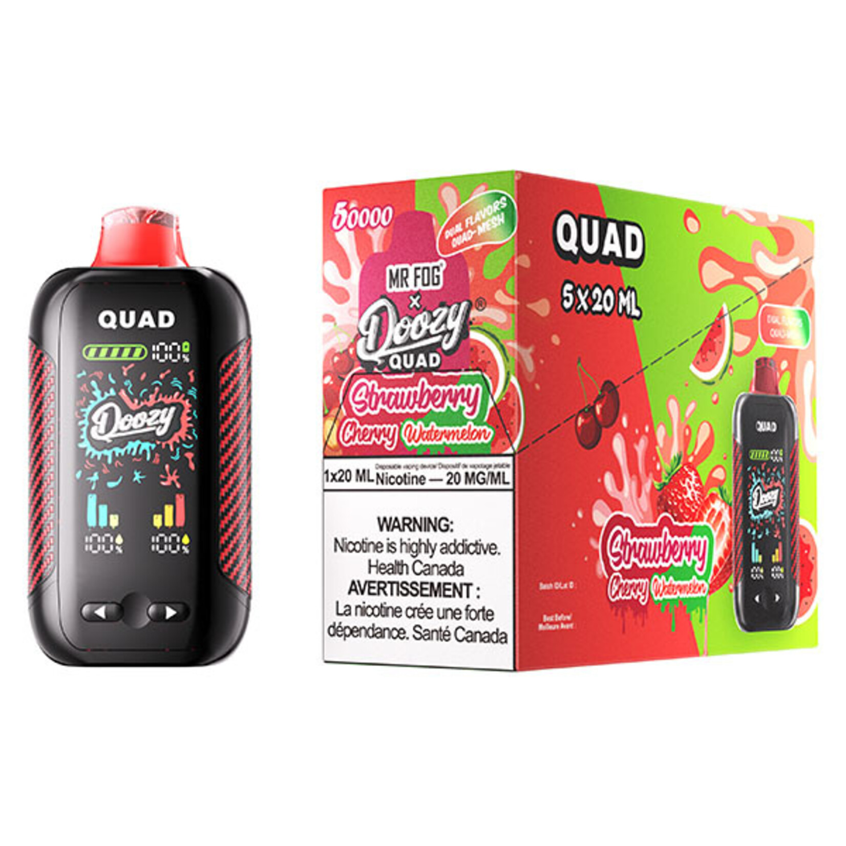 DOOZY QU01 - DOOZY QUAD Strawberry Cherry & Strawberry Watermelon