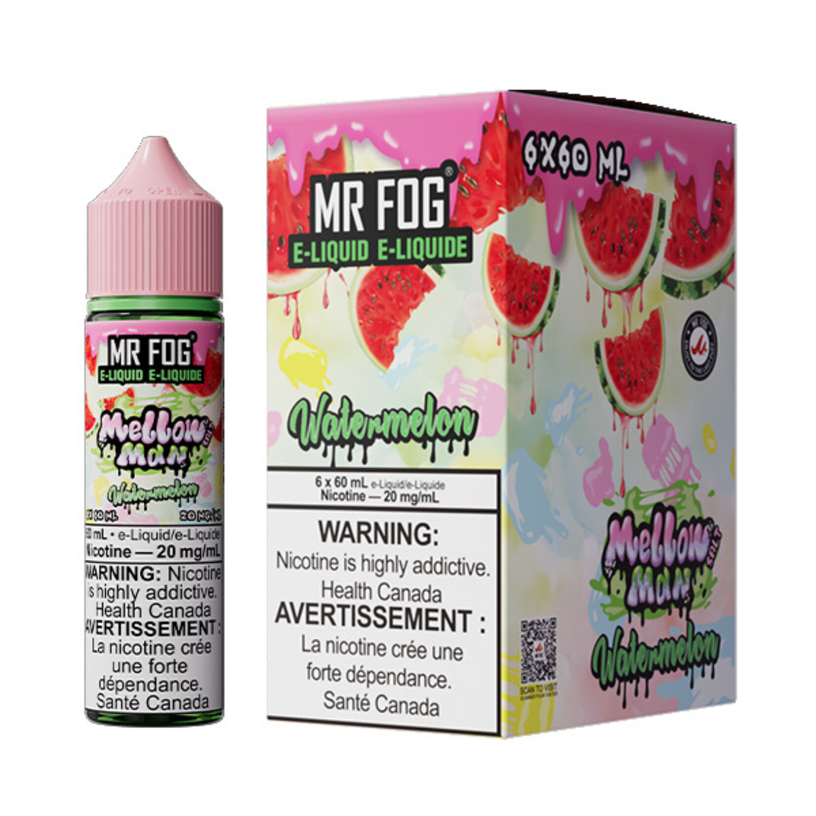 MR FOG MFEMM03 - MR FOG Mellow Man E-Liquid Watermelon 60ML Salt