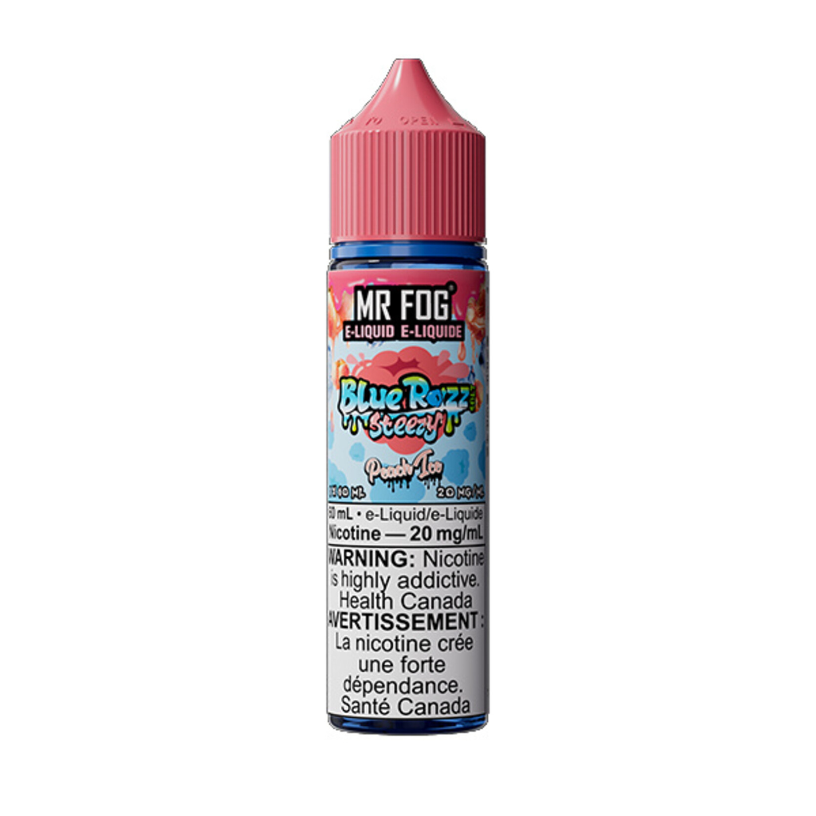 MR FOG MFEBR08 - MR FOG Blue Razz Steezy E-Liquid Peach Ice 60ML Salt