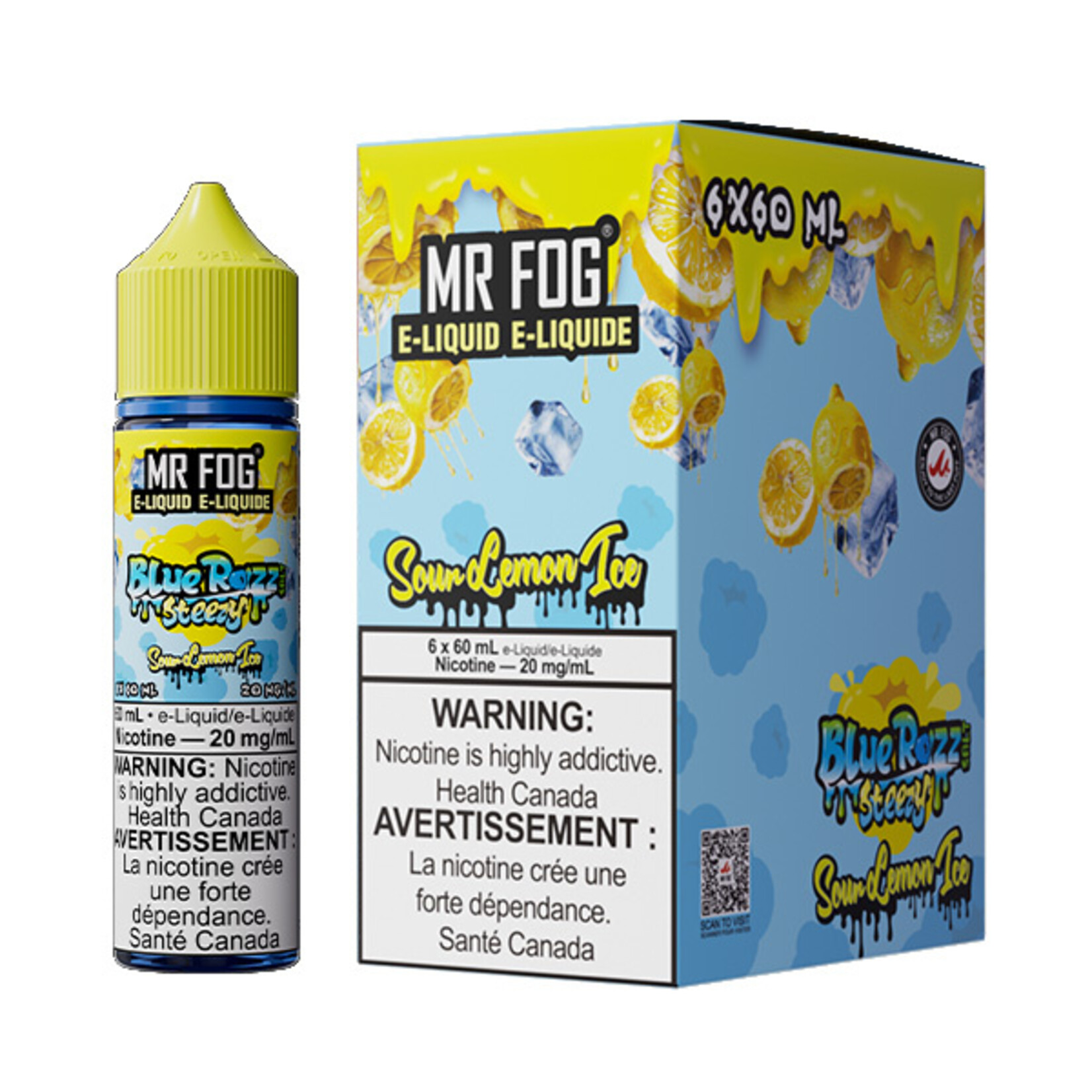 MR FOG MFEBR07 - MR FOG Blue Razz Steezy E-Liquid Sour Lemon Ice 60ML Salt