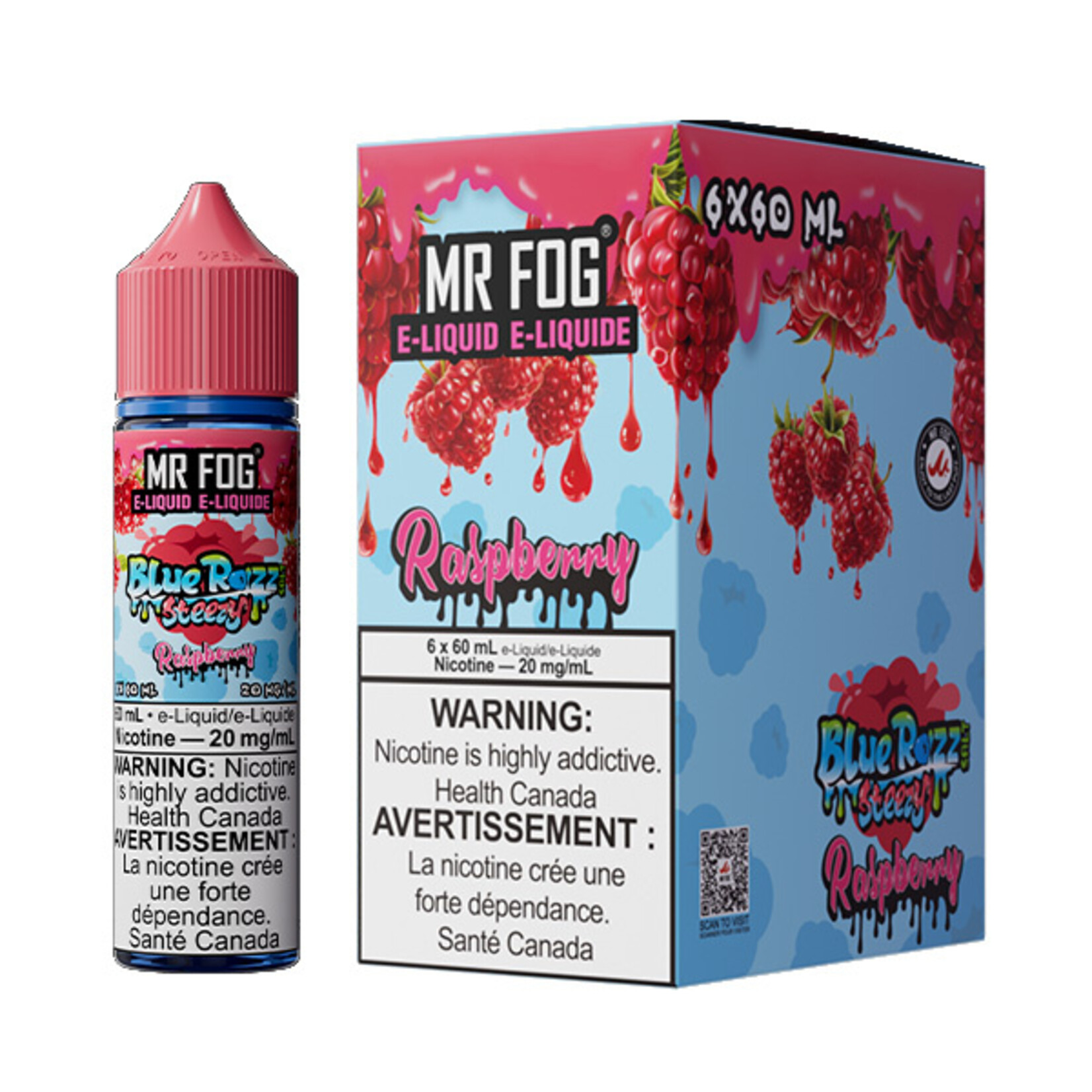 MR FOG MFEBR06 - MR FOG Blue Razz Steezy E-Liquid Raspberry 60ML Salt
