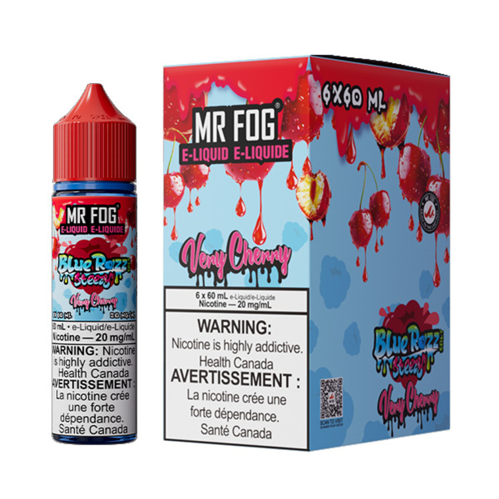 MR FOG MFEBR04 - MR FOG Blue Razz Steezy E-Liquid Very Cherry 60ML Salt