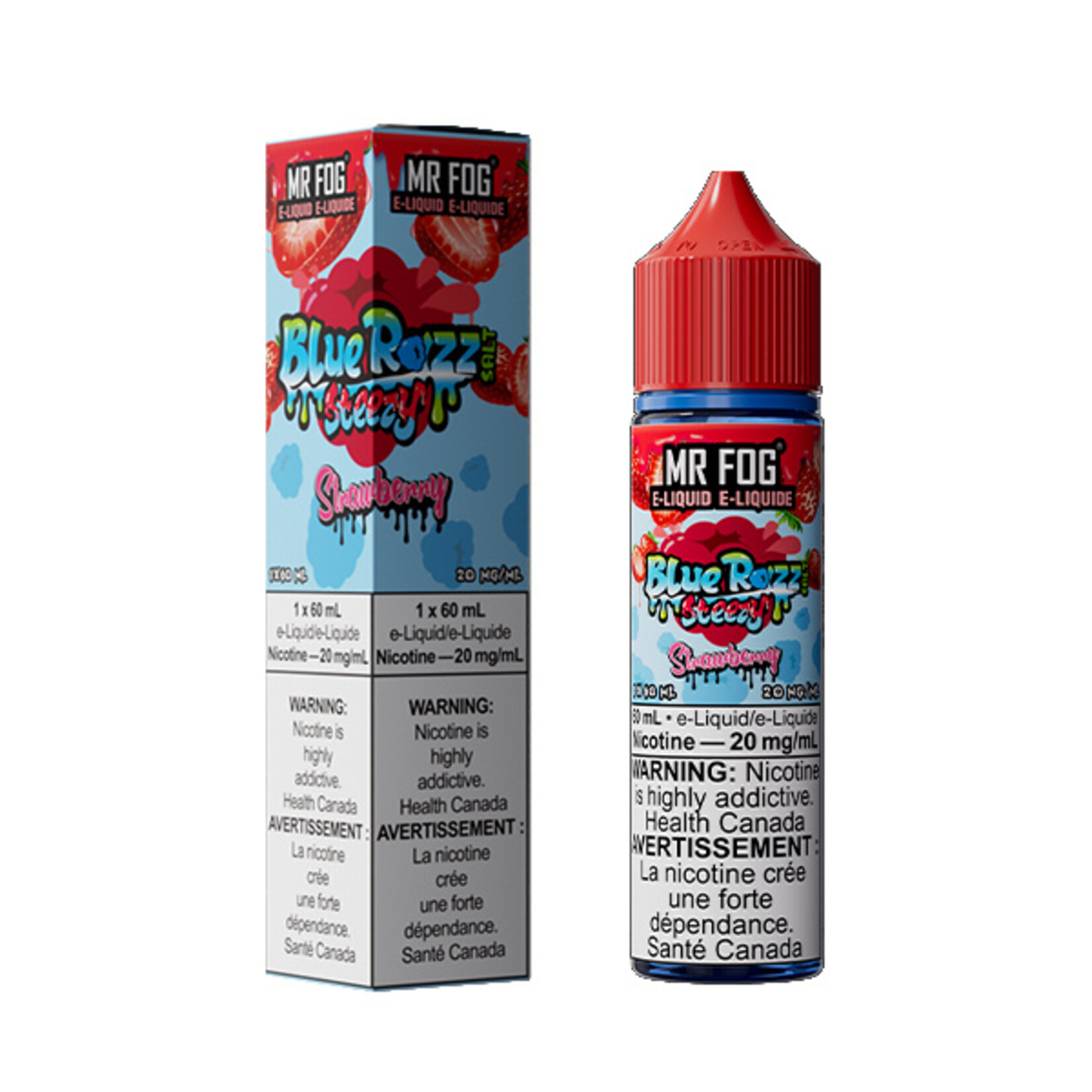 MR FOG MFEBR02 - MR FOG Blue Razz Steezy E-Liquid Strawberry 60ML Salt