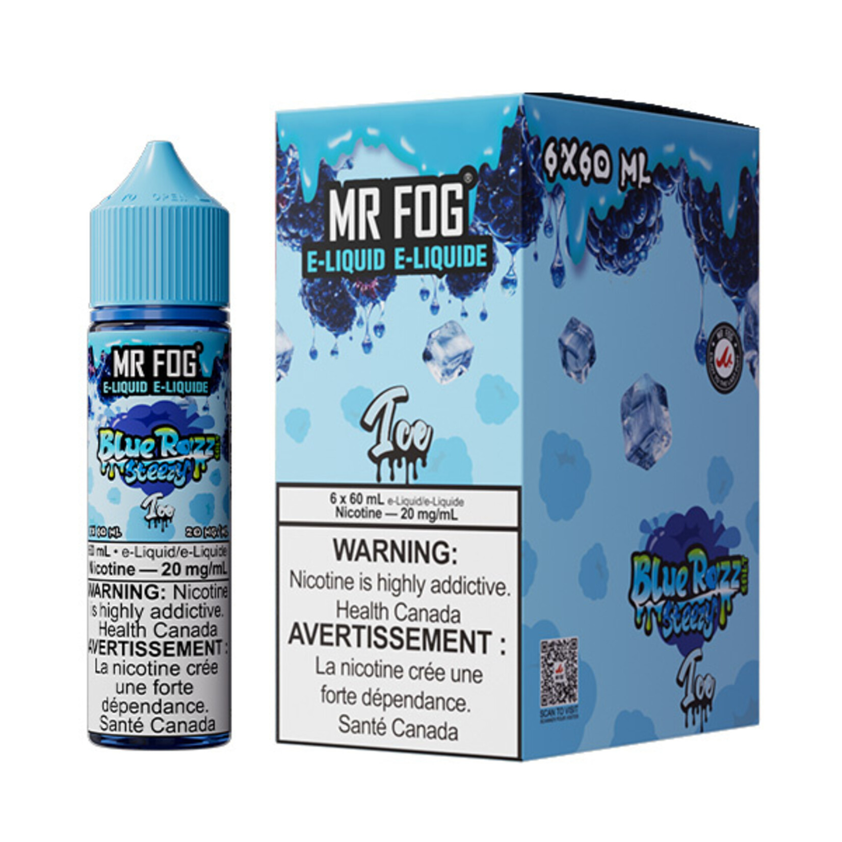 MR FOG MFEBR01 - MR FOG Blue Razz Steezy E-Liquid Ice 60ML Salt